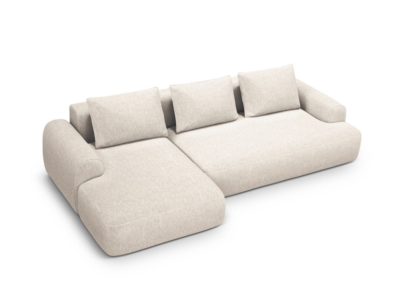Cosmopolitan Design vänstervänd hörnbäddsoffa med förvaring, 