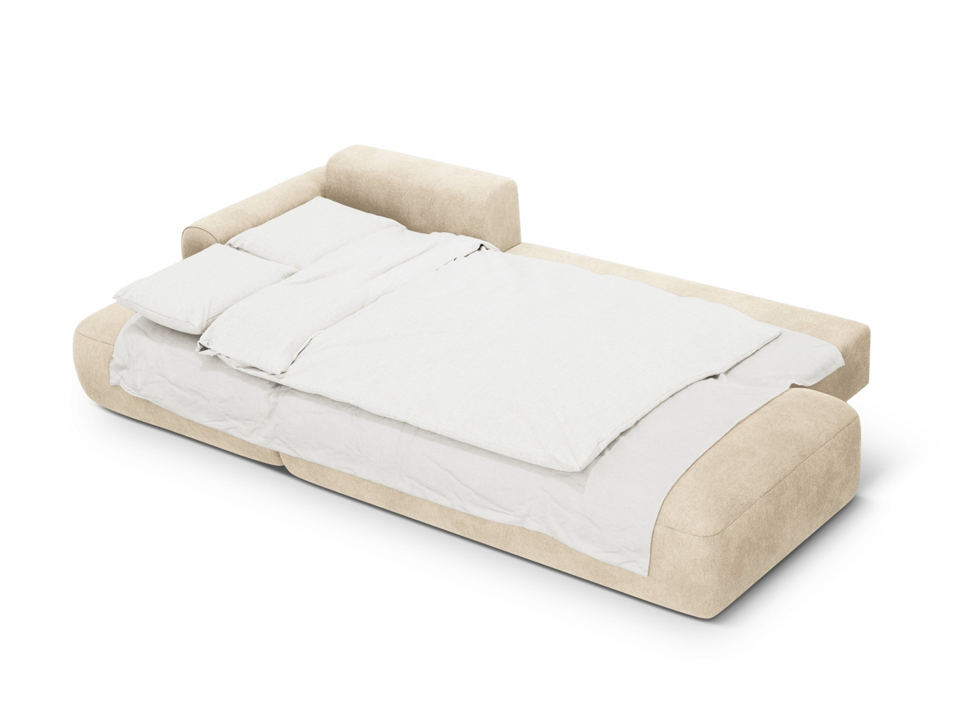 Cosmopolitan Design vänstervänd sammetshörnbäddsoffa med förvaring, "Calma", 5-sits, 275 × 142 × 84 cm, Vogue, svarta plastben