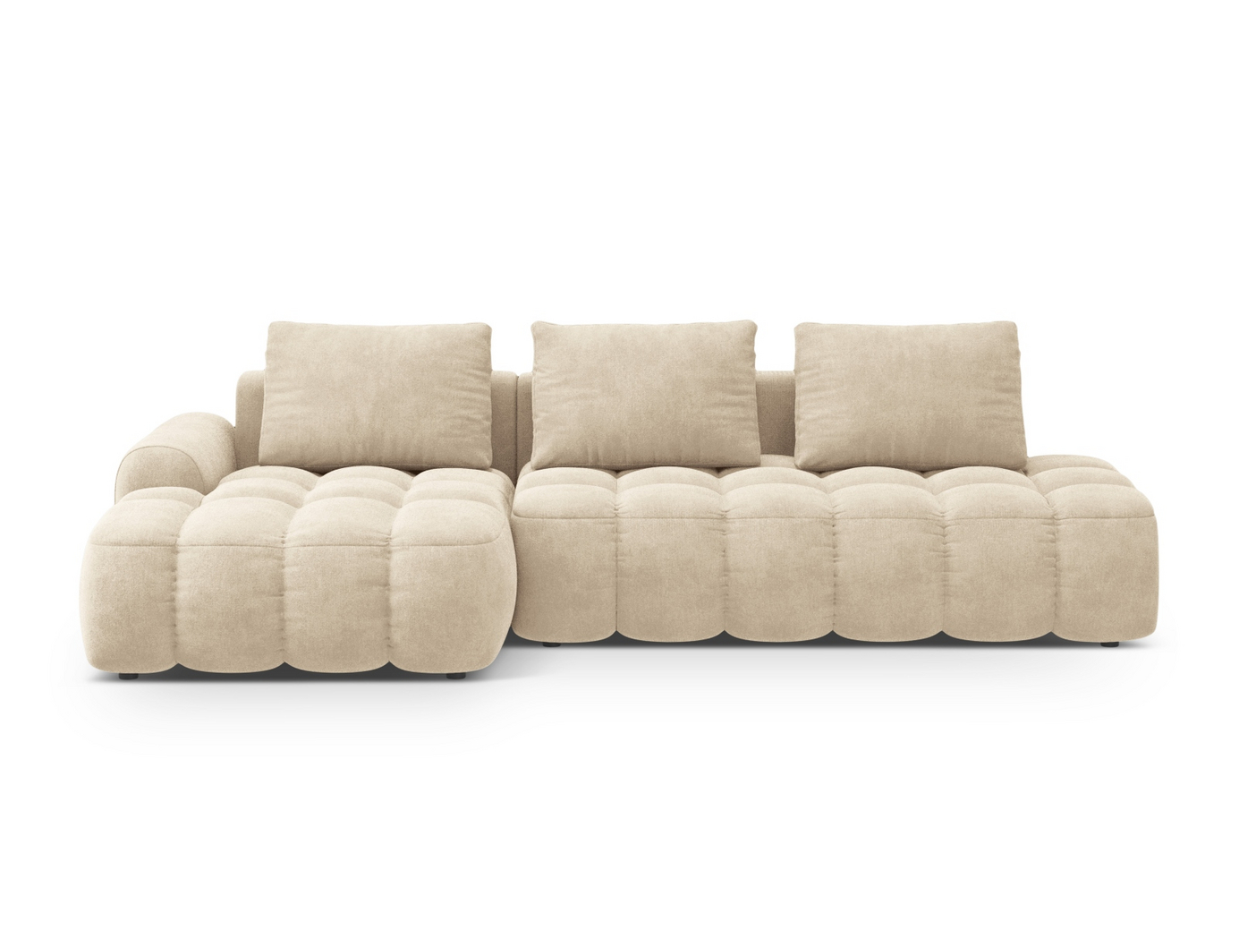 Cosmopolitan Design vänstervänd sammetshörnbäddsoffa med förvaring, 