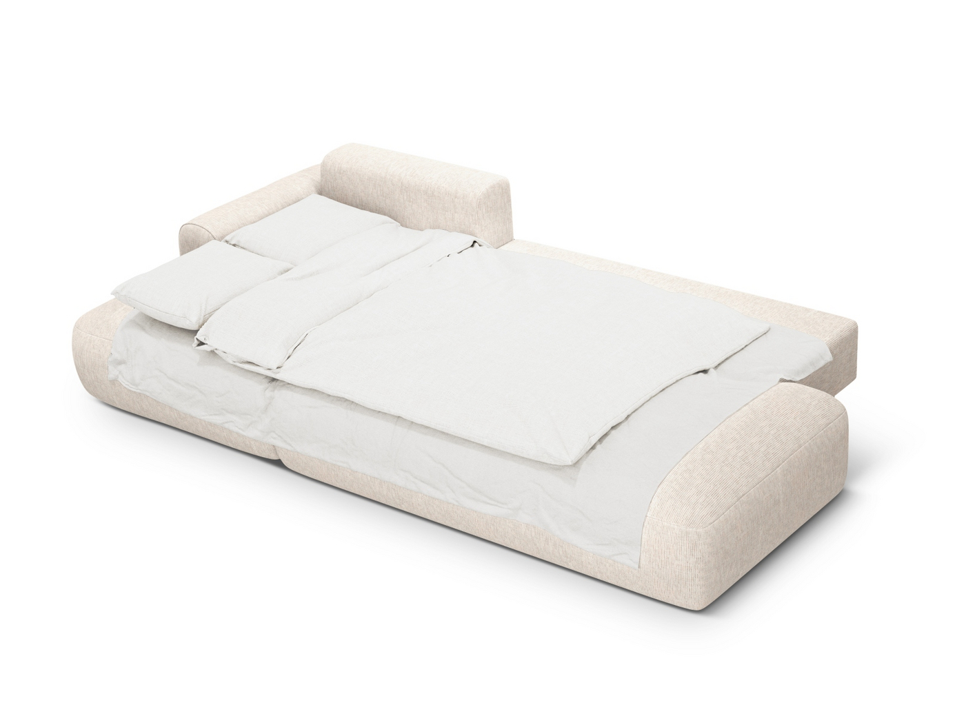 Cosmopolitan Design vänstervänd hörnbäddsoffa med förvaring, "Calma", 5-sits, 275 × 142 × 84 cm, Baltimore, svarta plastben