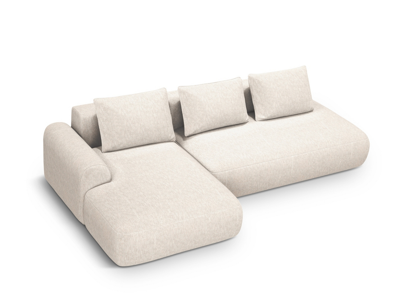 Cosmopolitan Design vänstervänd hörnbäddsoffa med förvaring, 