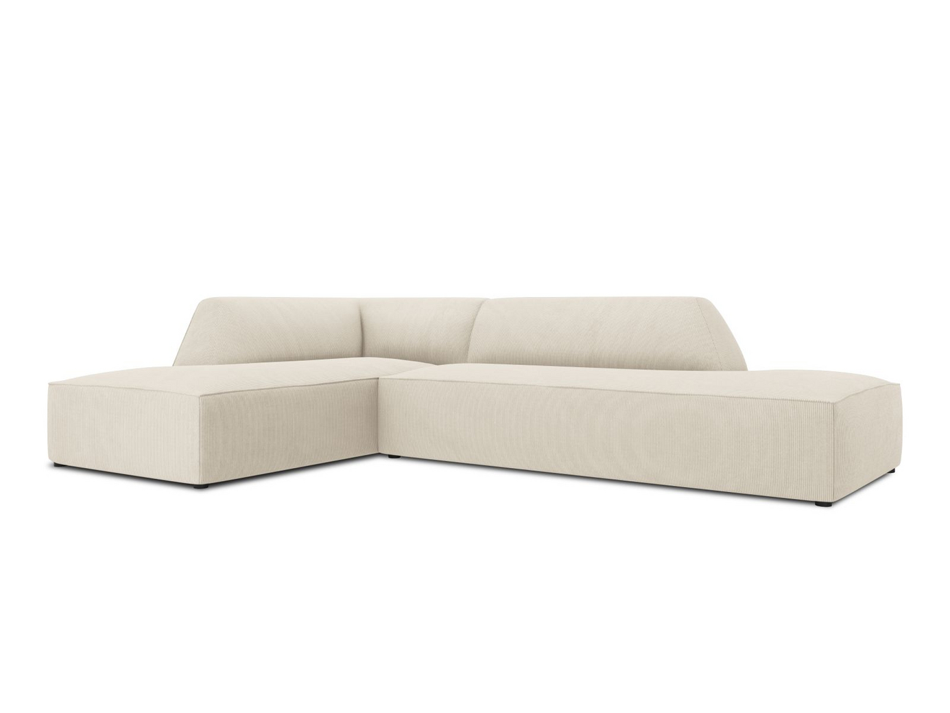 Cosmopolitan Design vänstervänd modulhörnsoffa, "Siena", 4-sits, 273 × 180 × 69 cm, Scala, svarta plastben, Variant LCO_100