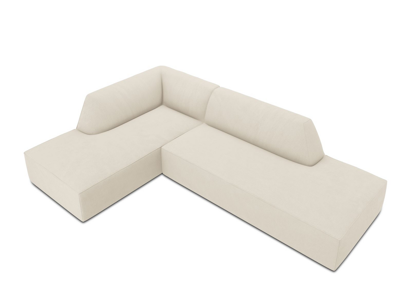 Cosmopolitan Design vänstervänd modulhörnsoffa, "Siena", 4-sits, 273 × 180 × 69 cm, Scala, svarta plastben, Variant LCO_100