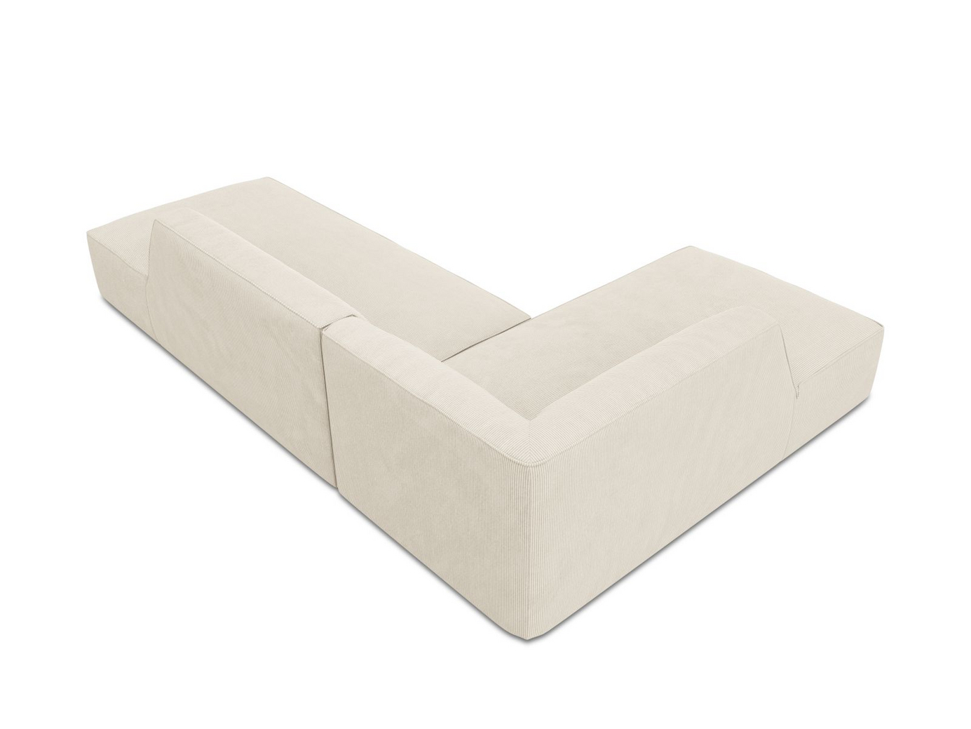 Cosmopolitan Design vänstervänd modulhörnsoffa, "Siena", 4-sits, 273 × 180 × 69 cm, Scala, svarta plastben, Variant LCO_100