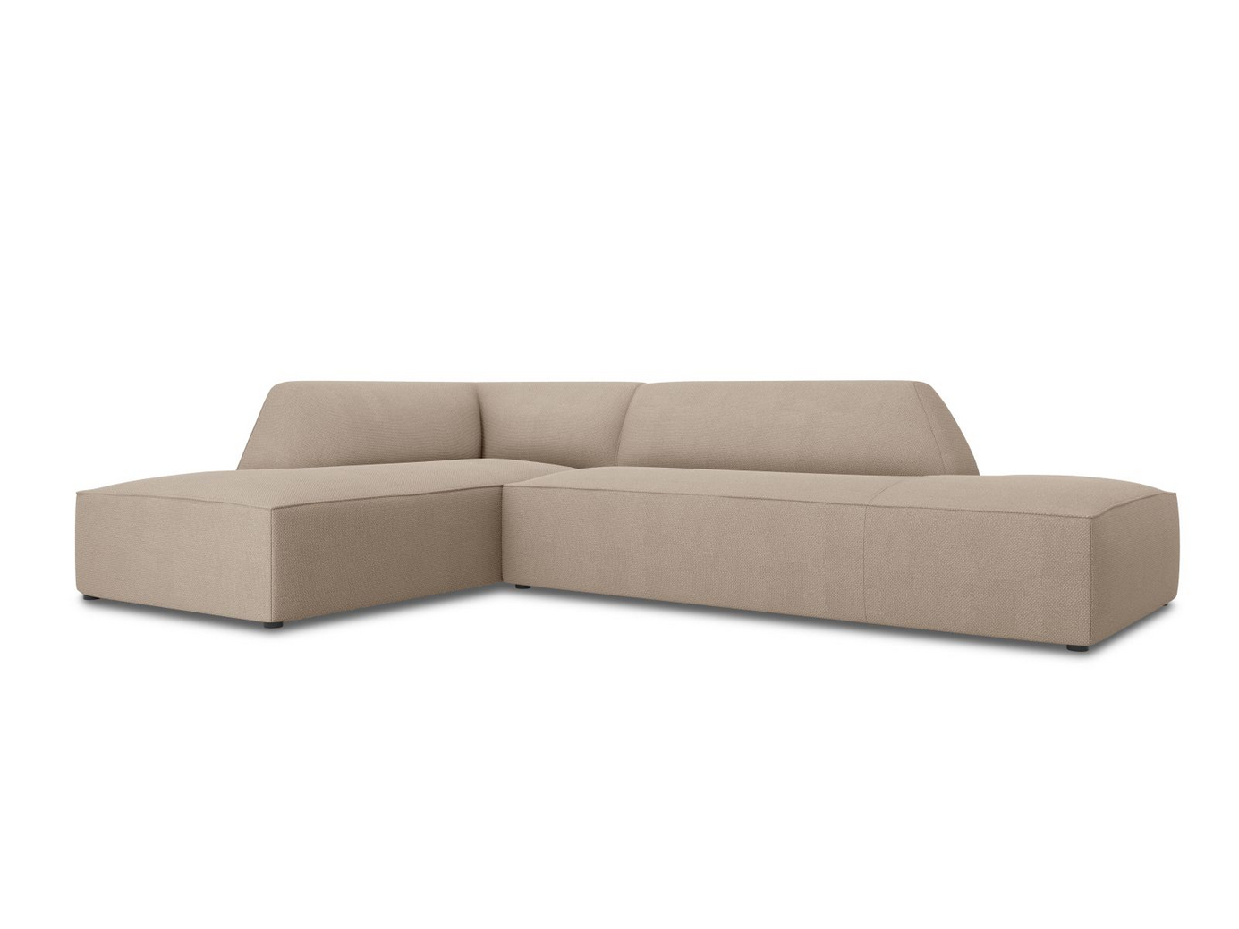 Cosmopolitan Design vänstervänd modulhörnsoffa, "Siena", 4-sits, 273 × 180 × 69 cm, Ottawa, svarta plastben, Variant LCO_137