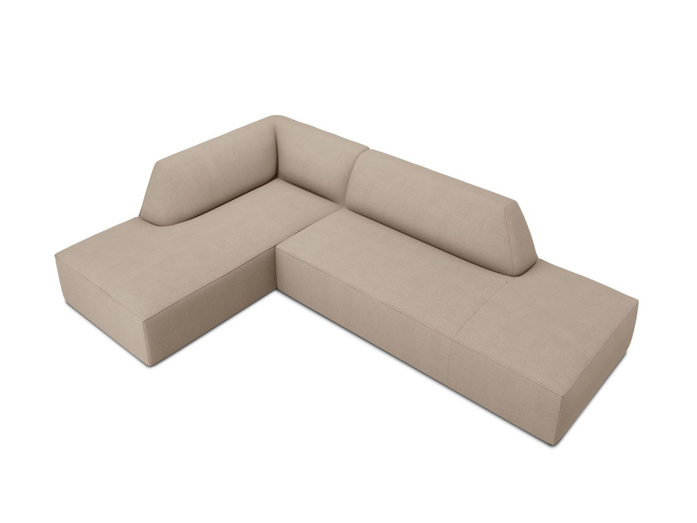 Cosmopolitan Design vänstervänd modulhörnsoffa, "Siena", 4-sits, 273 × 180 × 69 cm, Ottawa, svarta plastben, Variant LCO_137