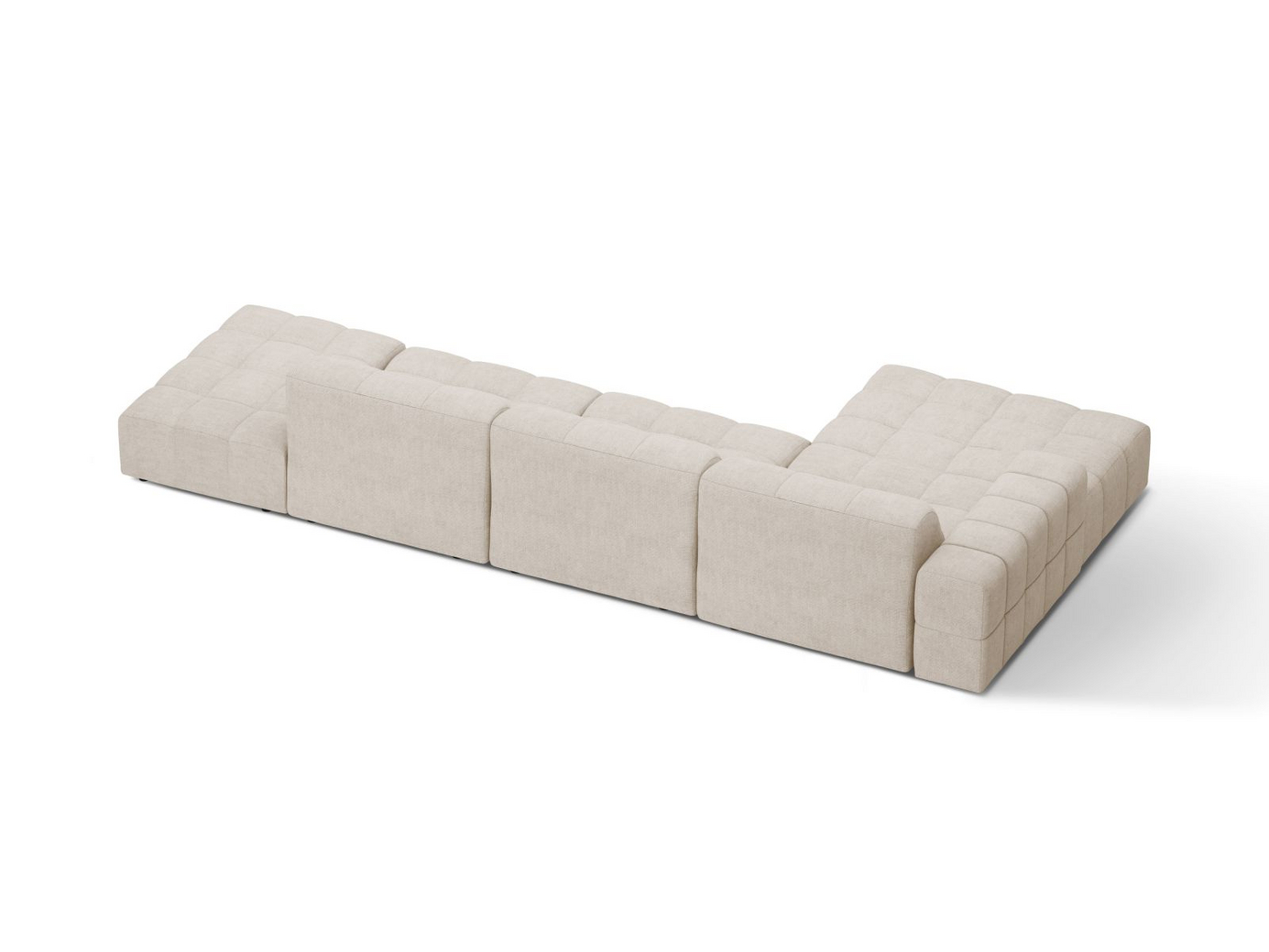 Cosmopolitan Design vänstervänd hörnsoffa, "Chicago", 5-sits, 348 × 167 × 78 cm, Eden 10, svarta plastben