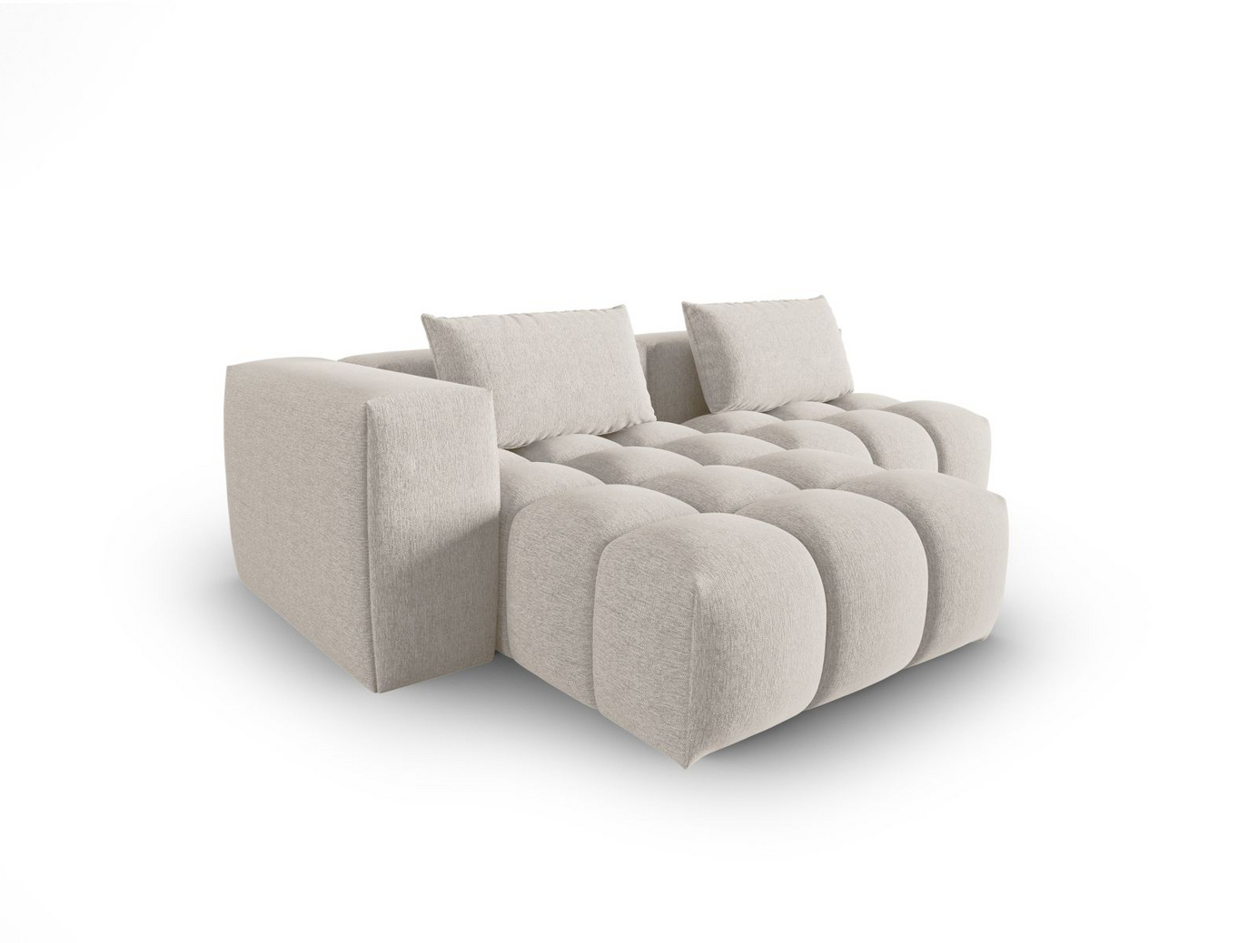 Cosmopolitan Design vänstervänd modulhörnsoffa, "Verona", 3-sits, 205 × 145 × 70 cm, Sorella, svarta plastben