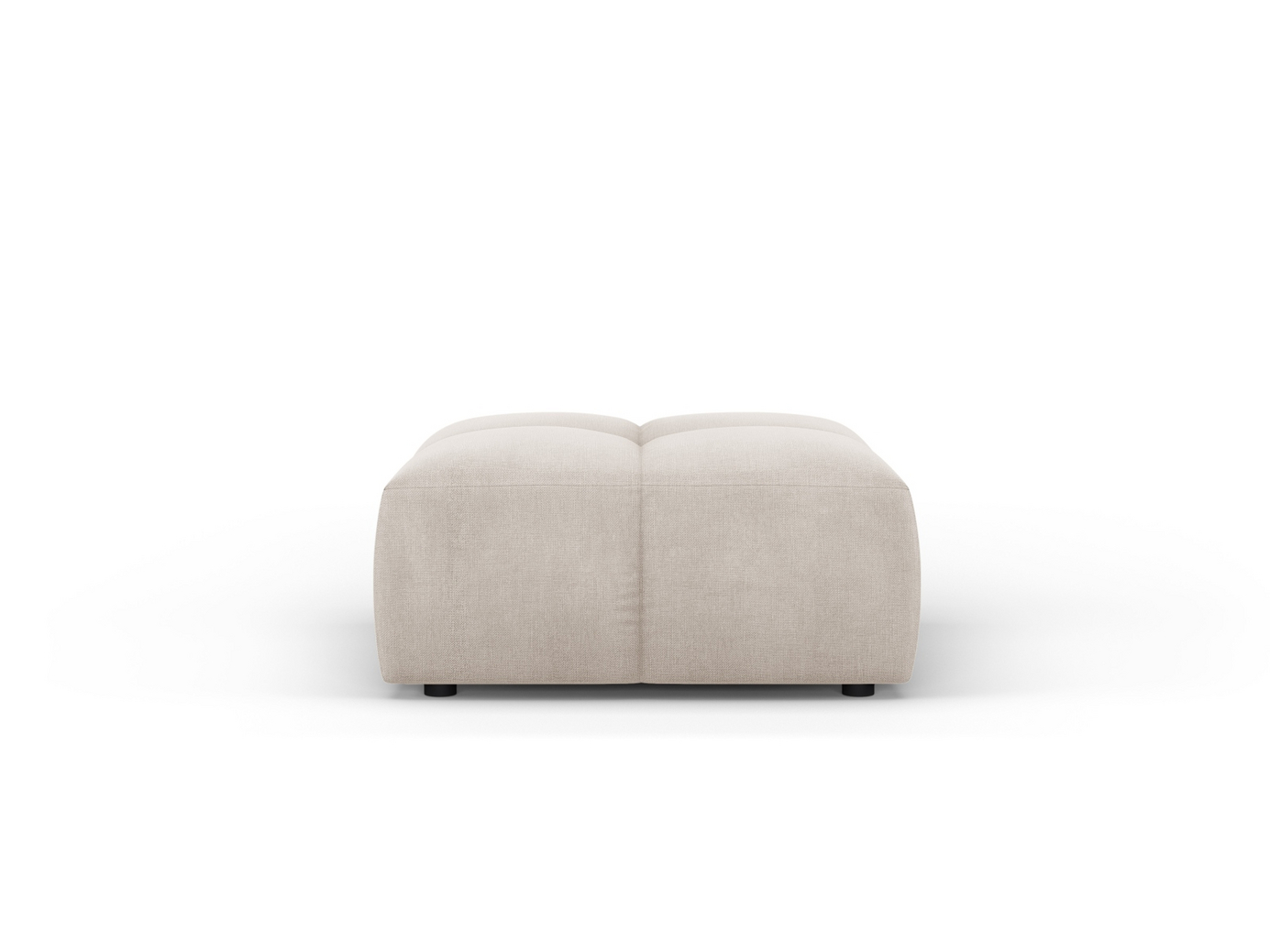 Cosmopolitan Design puff, "Moritz", 1-sits, 64 × 64 × 38 cm, Rebel, svarta plastben
