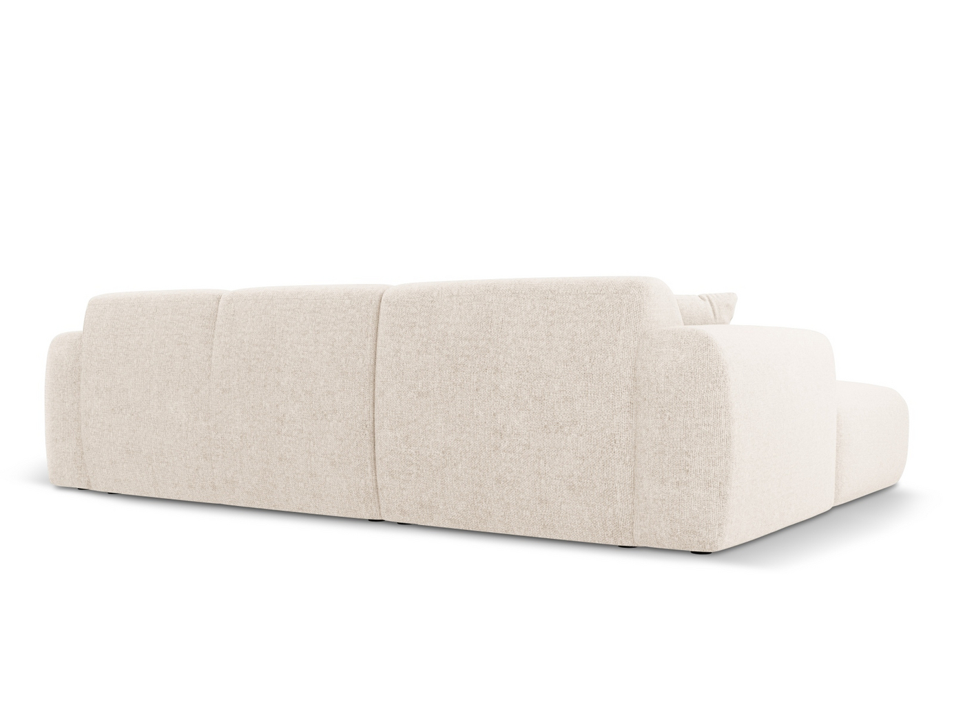 Cosmopolitan Design högervänd hörnsoffa, "Nolio", 4-sits, 260 × 170 × 72 cm, Haga, svarta plastben