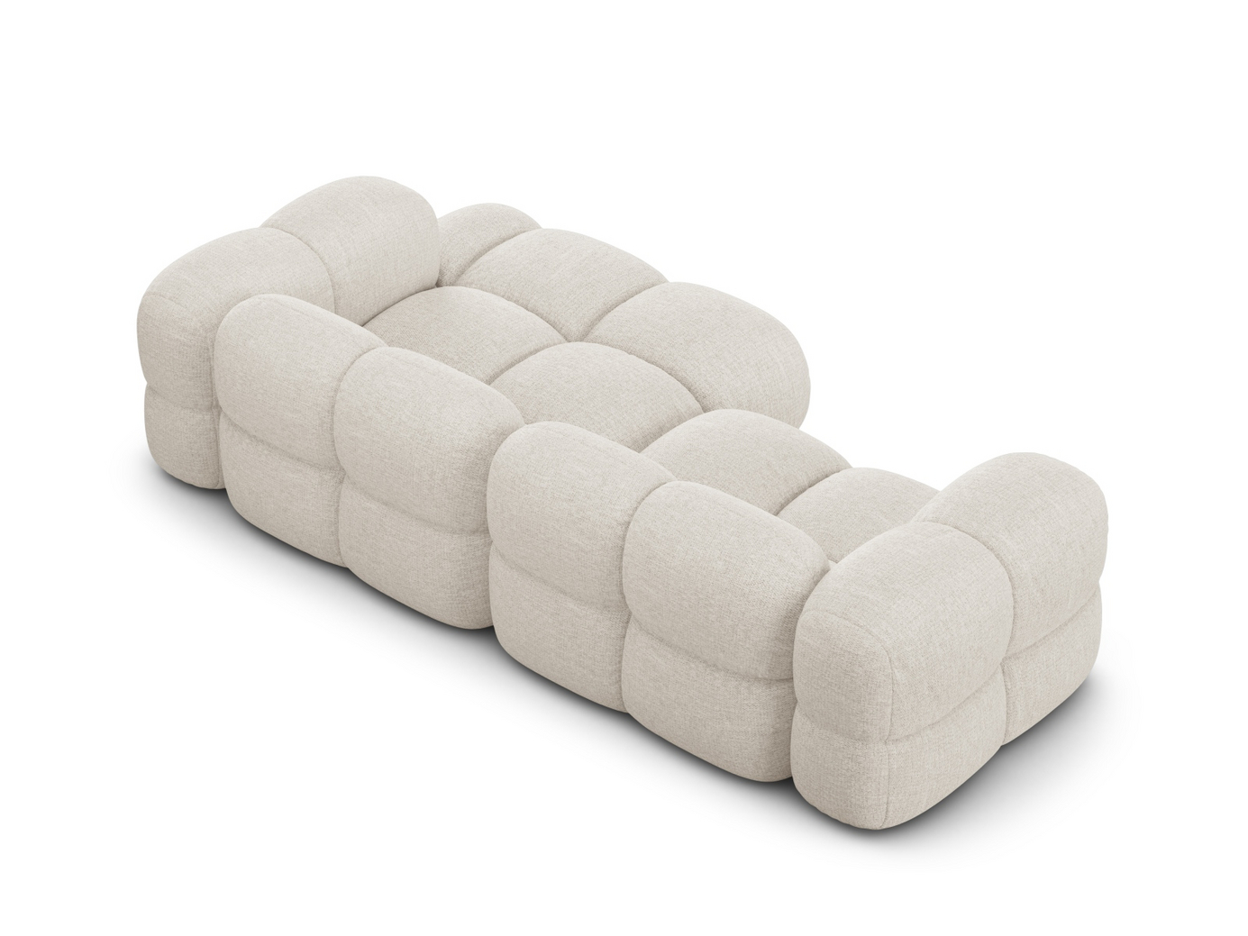 Cosmopolitan Design högervänd hörnsoffa, "Loretto", 3-sits, 250 × 147 × 68 cm, Sorella, svarta plastben