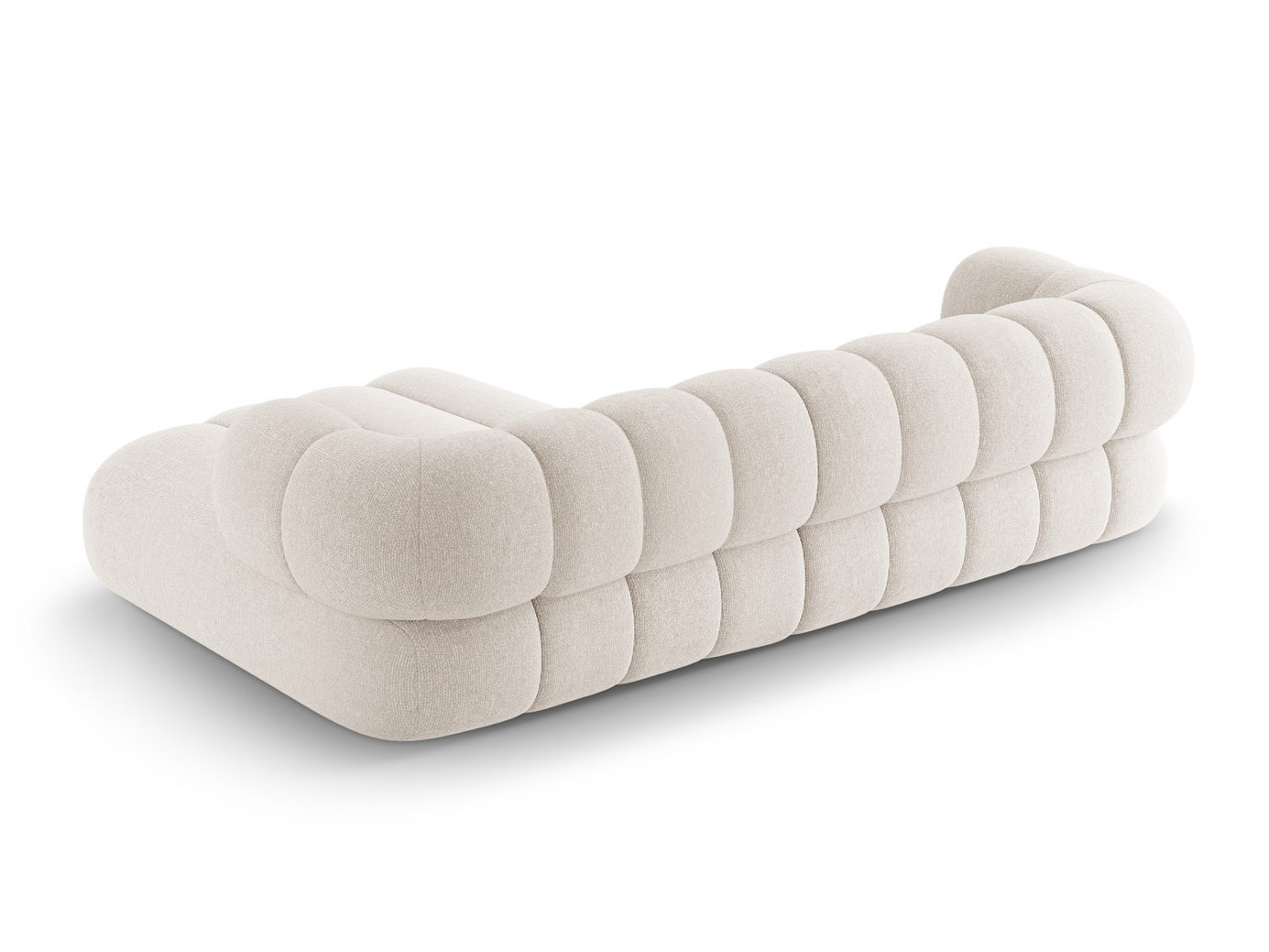 Cosmopolitan Design högervänd hörnsoffa, "Koge", 5-sits, 270 × 165 × 70 cm, Eden 10, svarta plastben
