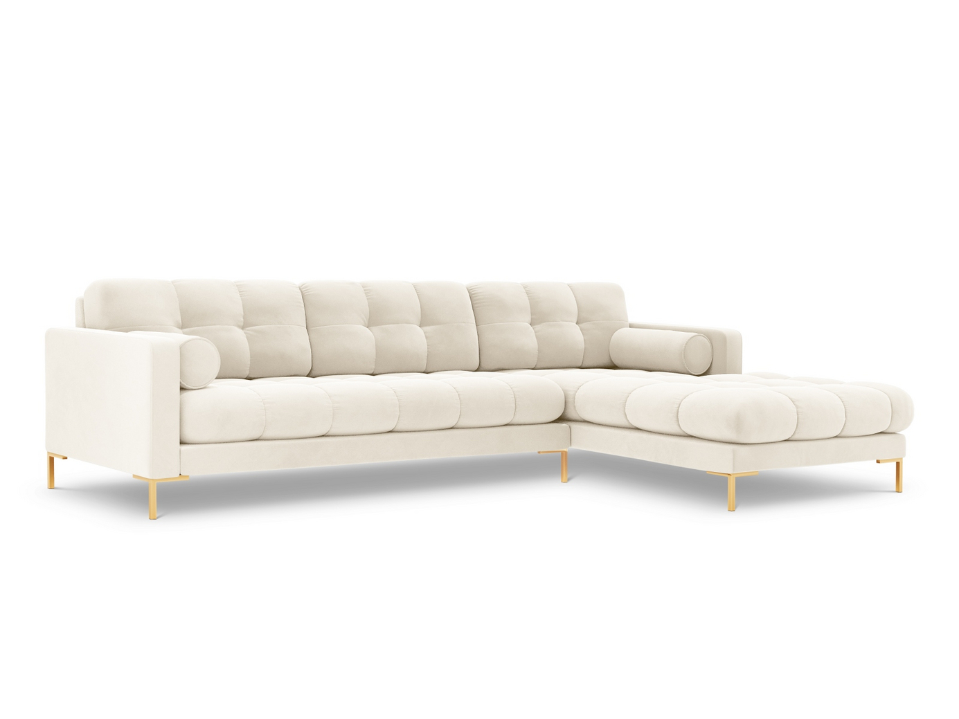 Cosmopolitan Design högervänd sammetshörnsoffa, 