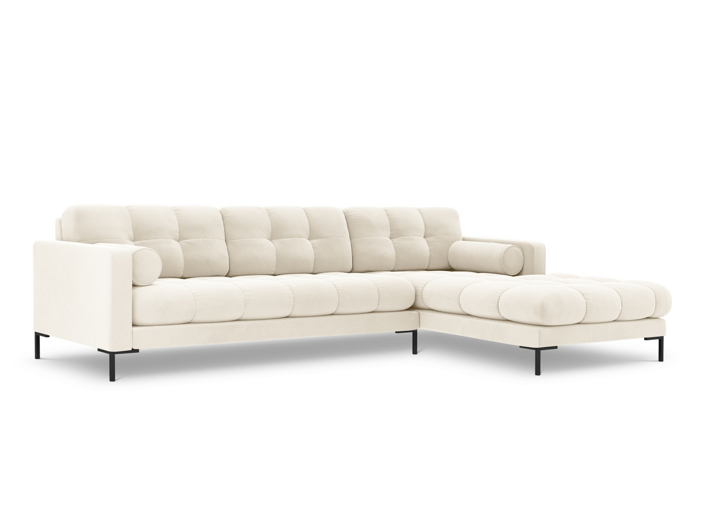 Cosmopolitan Design högervänd sammetshörnsoffa, 