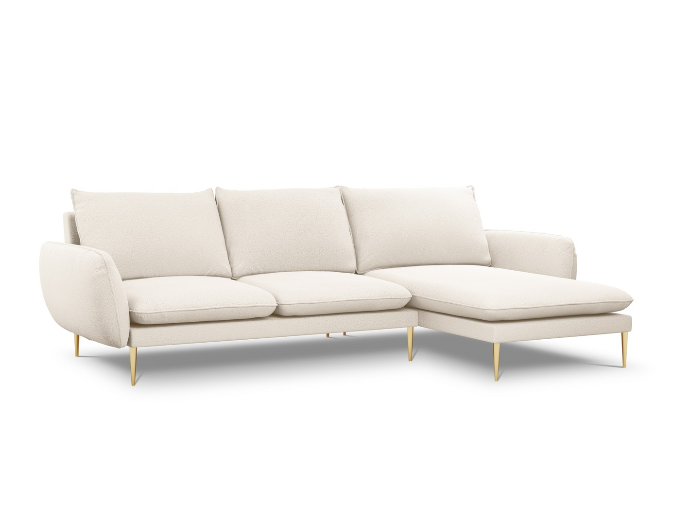 Cosmopolitan Design högervänd boucléhörnsoffa, 