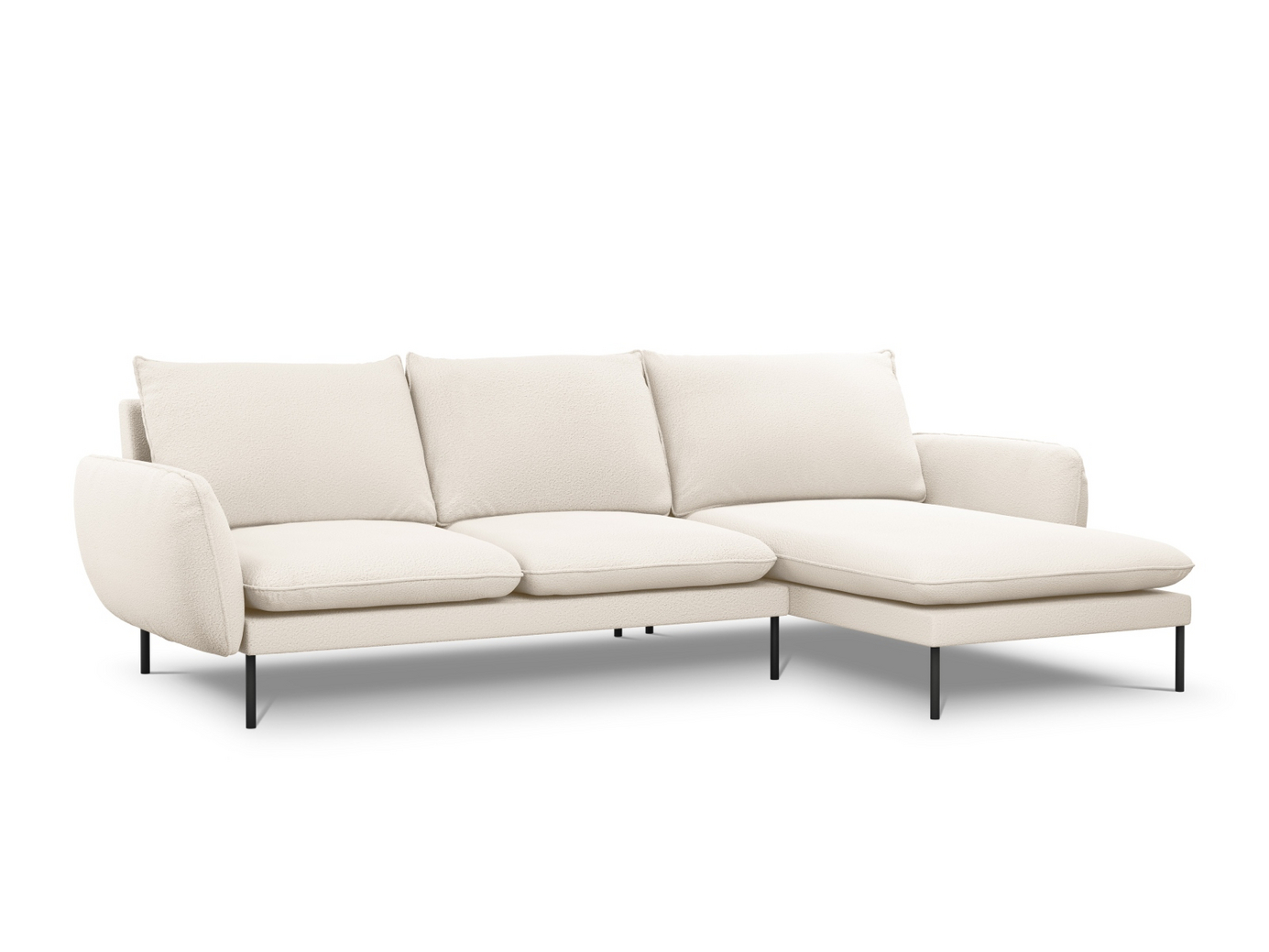 Cosmopolitan Design högervänd boucléhörnsoffa, 
