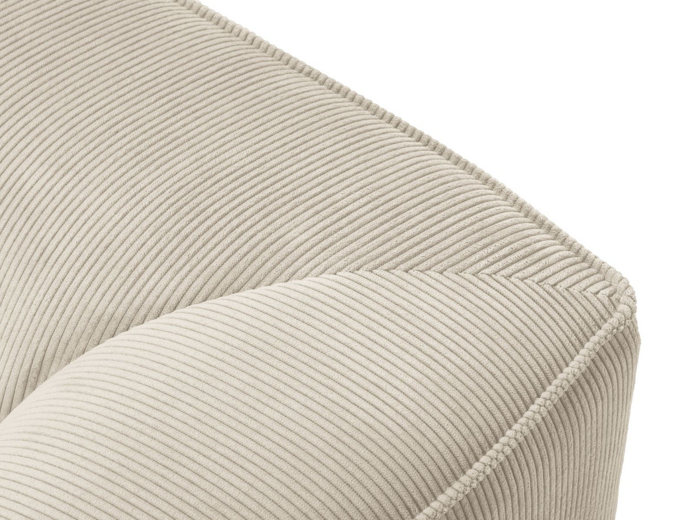 Cosmopolitan Design högervänd modulhörnsoffa, "Siena", 5-sits, 366 × 180 × 69 cm, Scala, svarta plastben