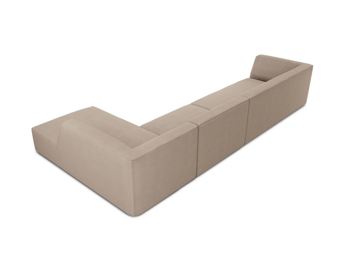 Cosmopolitan Design högervänd modulhörnsoffa, "Siena", 5-sits, 366 × 180 × 69 cm, Ottawa, svarta plastben