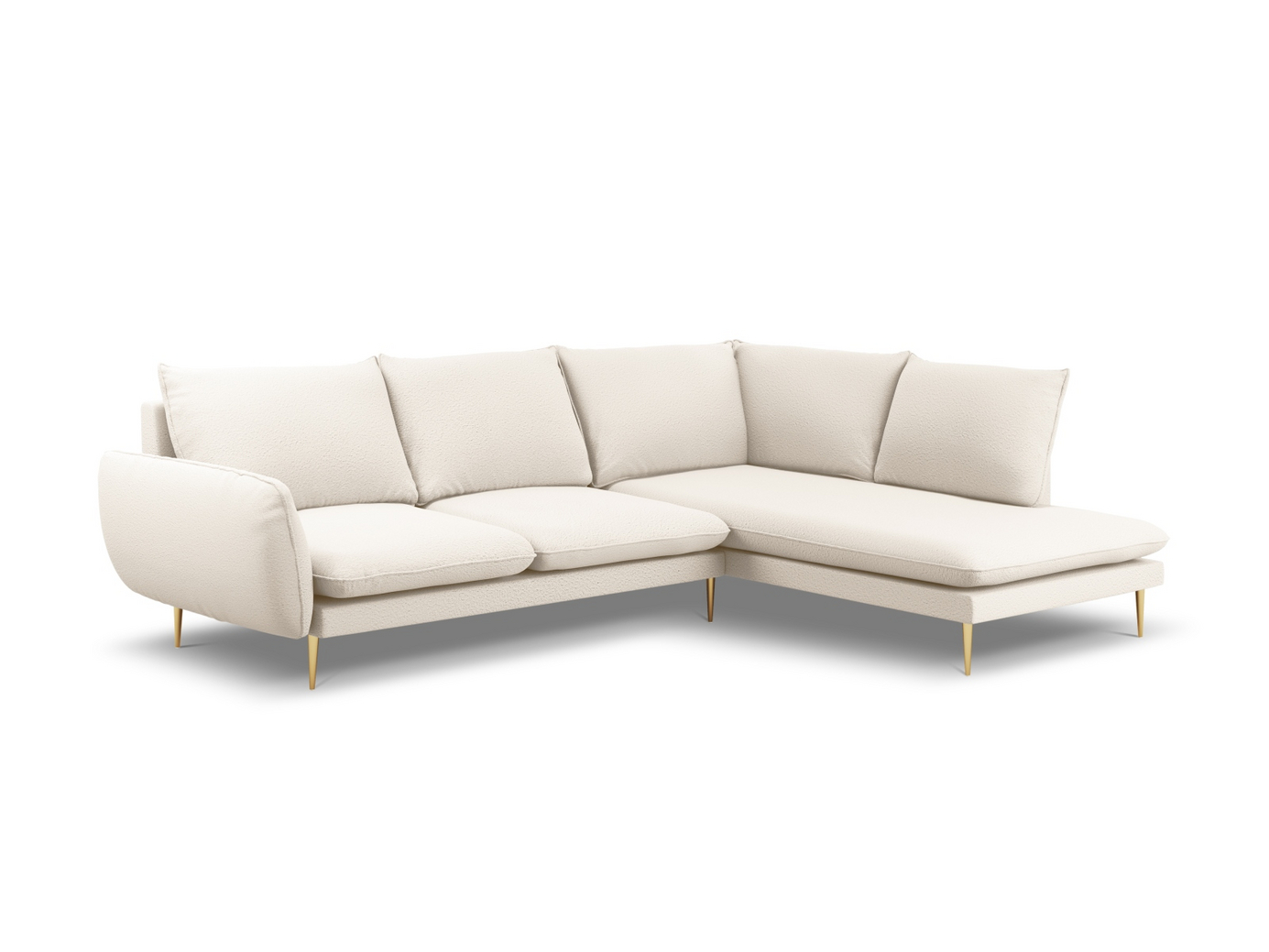 Cosmopolitan Design högervänd boucléhörnsoffa, 