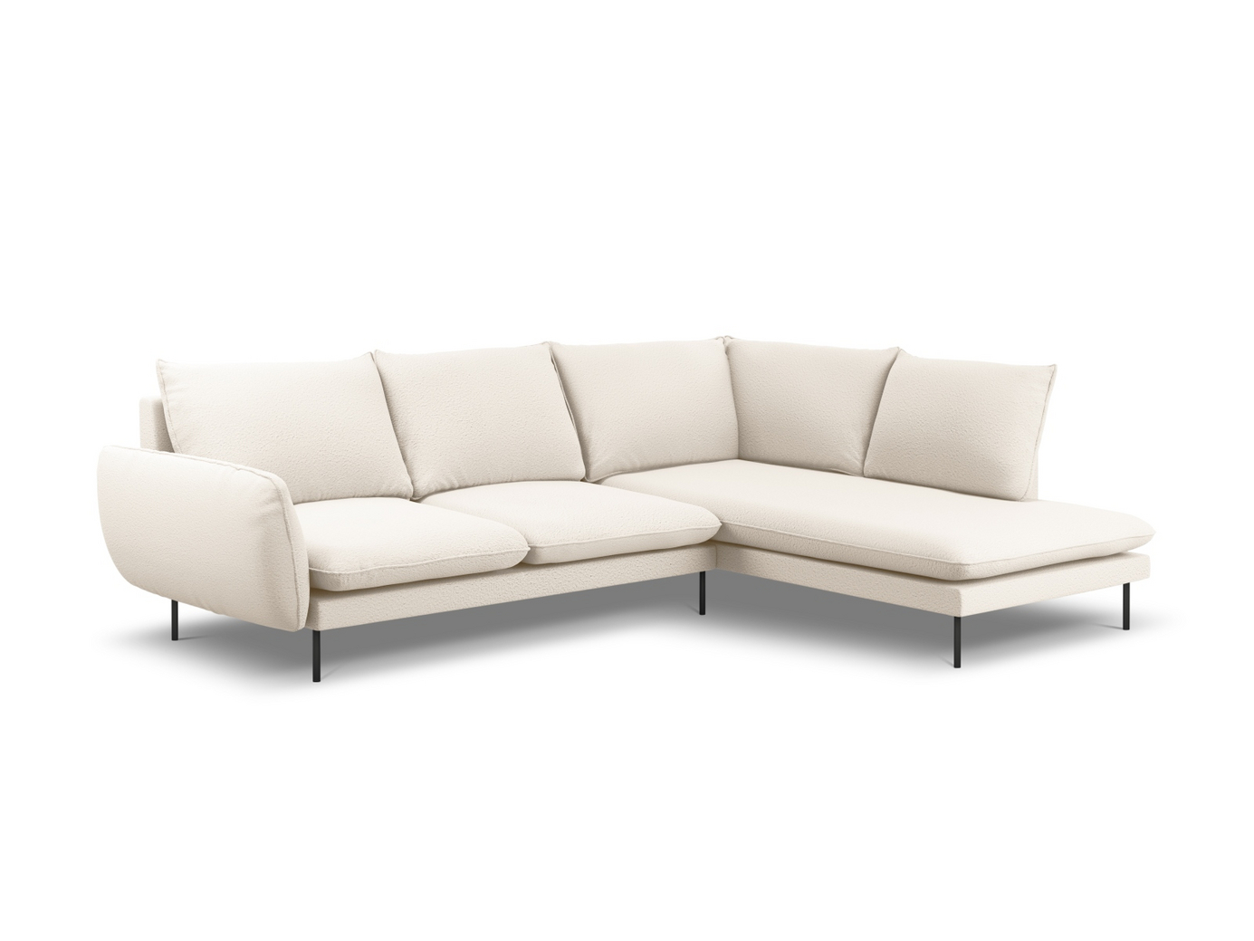 Cosmopolitan Design högervänd boucléhörnsoffa, 