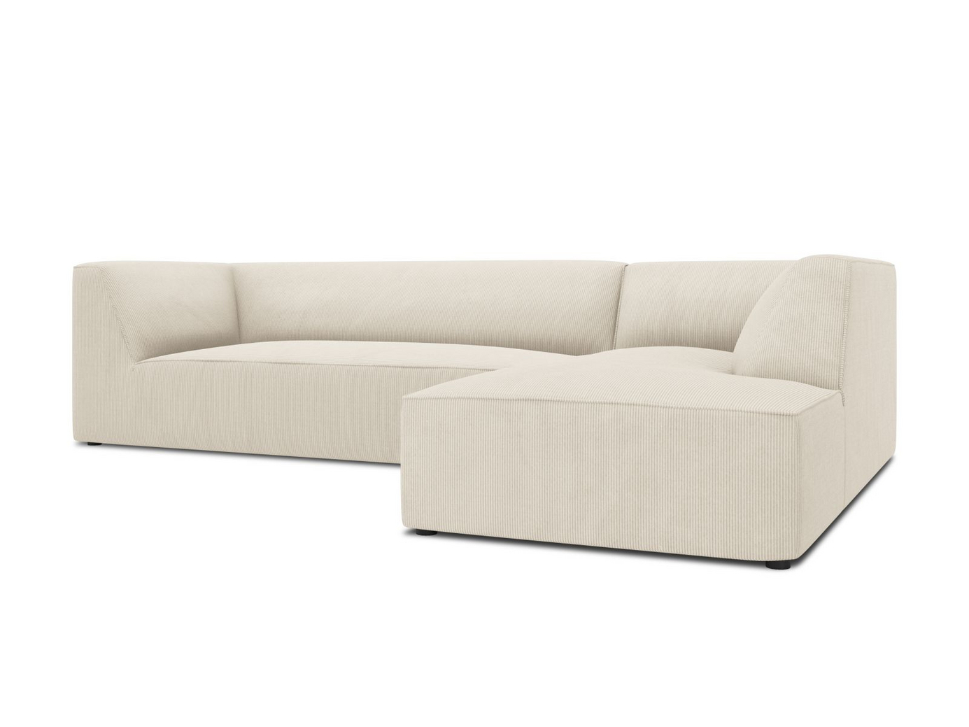 Cosmopolitan Design högervänd modulhörnsoffa, "Siena", 4-sits, 273 × 180 × 69 cm, Scala, svarta plastben, Variant RC_M_100
