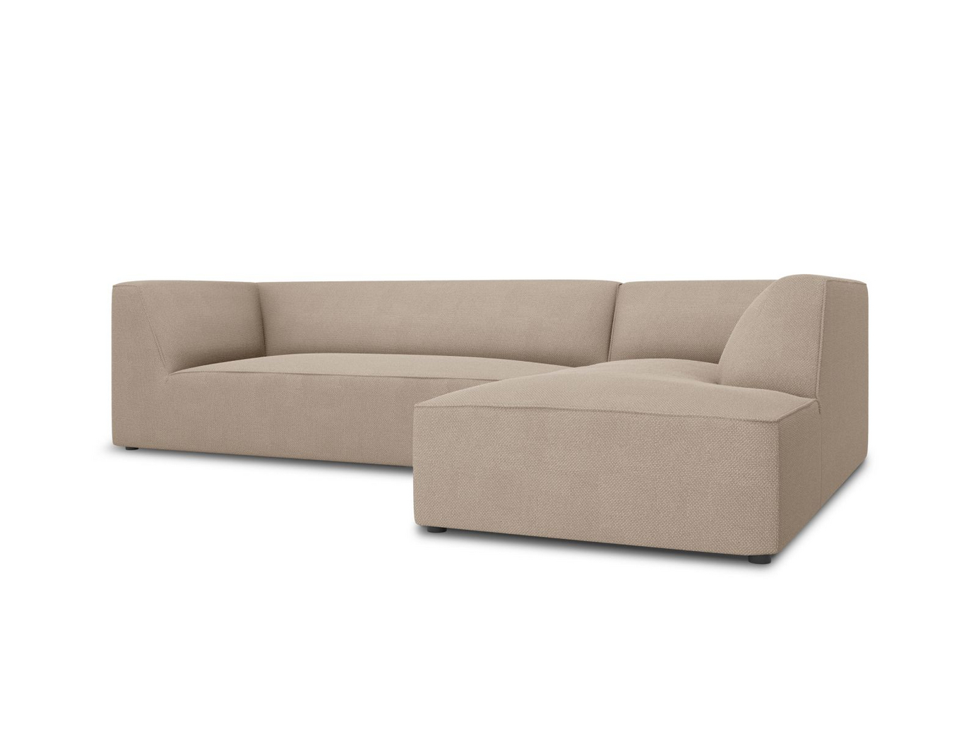 Cosmopolitan Design högervänd modulhörnsoffa, "Siena", 4-sits, 273 × 180 × 69 cm, Ottawa, svarta plastben, Variant RC_M_137