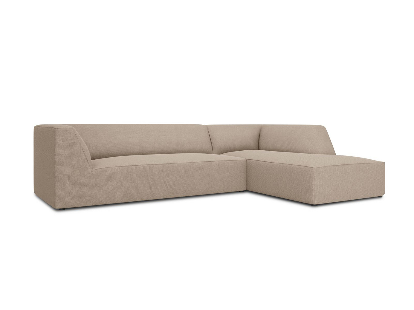 Cosmopolitan Design högervänd modulhörnsoffa, "Siena", 4-sits, 273 × 180 × 69 cm, Ottawa, svarta plastben, Variant RC_M_137