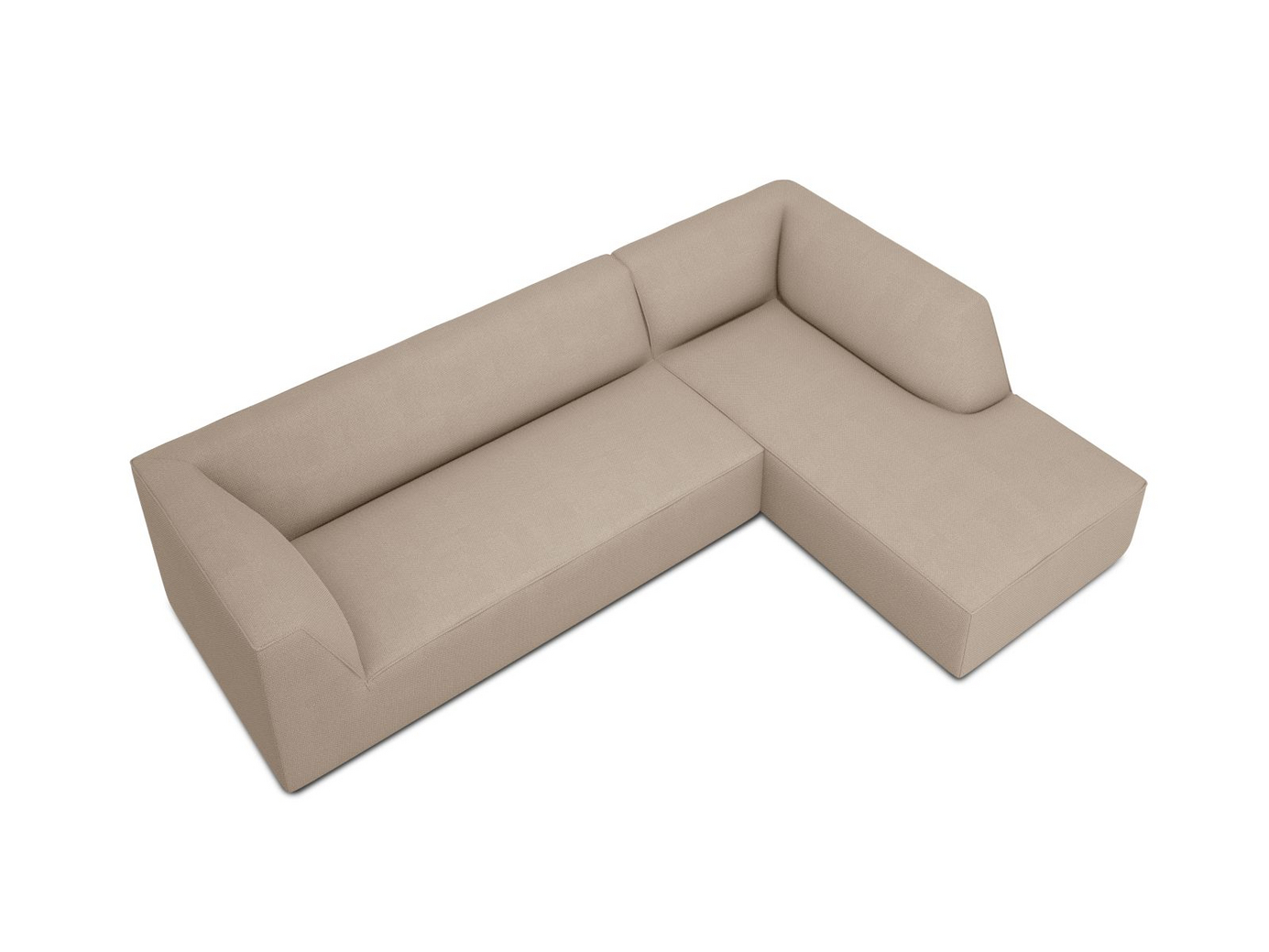 Cosmopolitan Design högervänd modulhörnsoffa, "Siena", 4-sits, 273 × 180 × 69 cm, Ottawa, svarta plastben, Variant RC_M_137