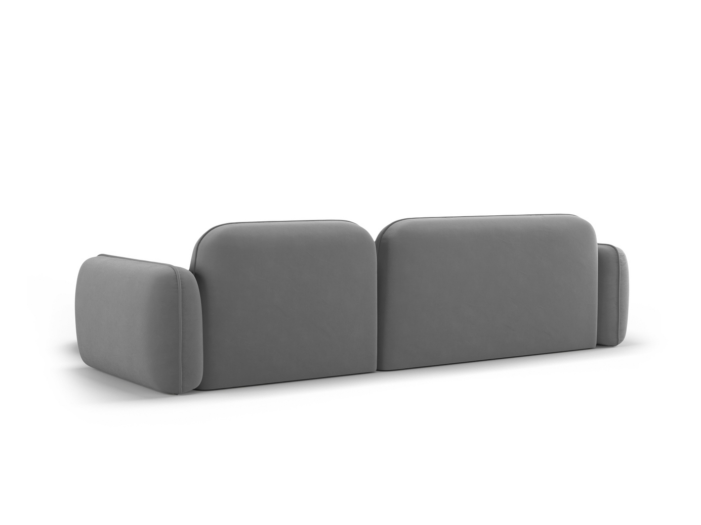 Cosmopolitan Design högervänd sammetsmodulhörnsoffa, "Sydney", 4-sits, 275 × 165 × 70 cm, Casino, svarta plastben