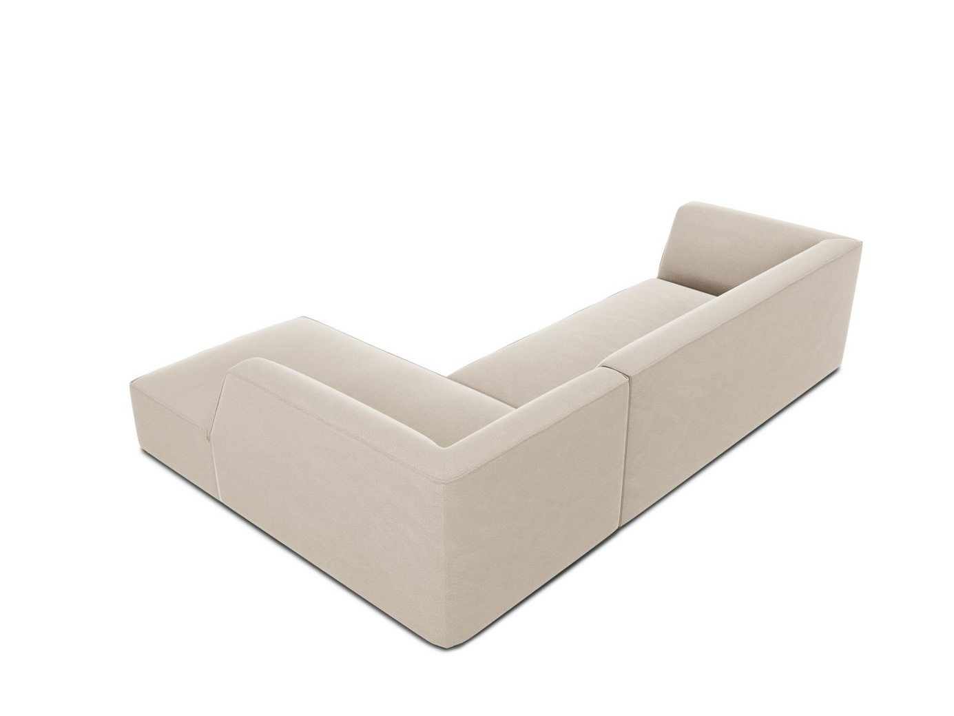 Cosmopolitan Design högervänd sammetsmodulhörnsoffa, "Siena", 4-sits, 273 × 180 × 69 cm, Salvador, svarta plastben, Variant RC_M_44