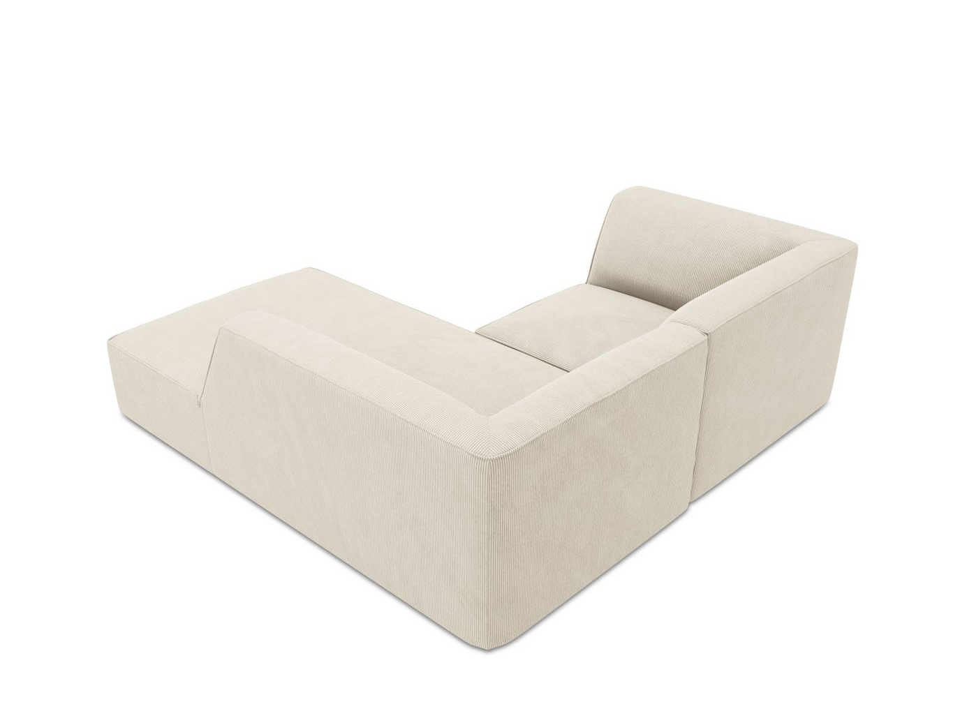 Cosmopolitan Design högervänd modulhörnsoffa, "Siena", 3-sits, 186 × 180 × 69 cm, Scala, svarta plastben
