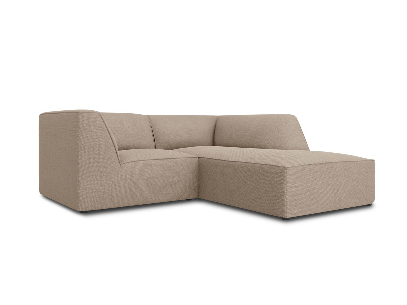 Cosmopolitan Design högervänd modulhörnsoffa, "Siena", 3-sits, 186 × 180 × 69 cm, Ottawa, svarta plastben
