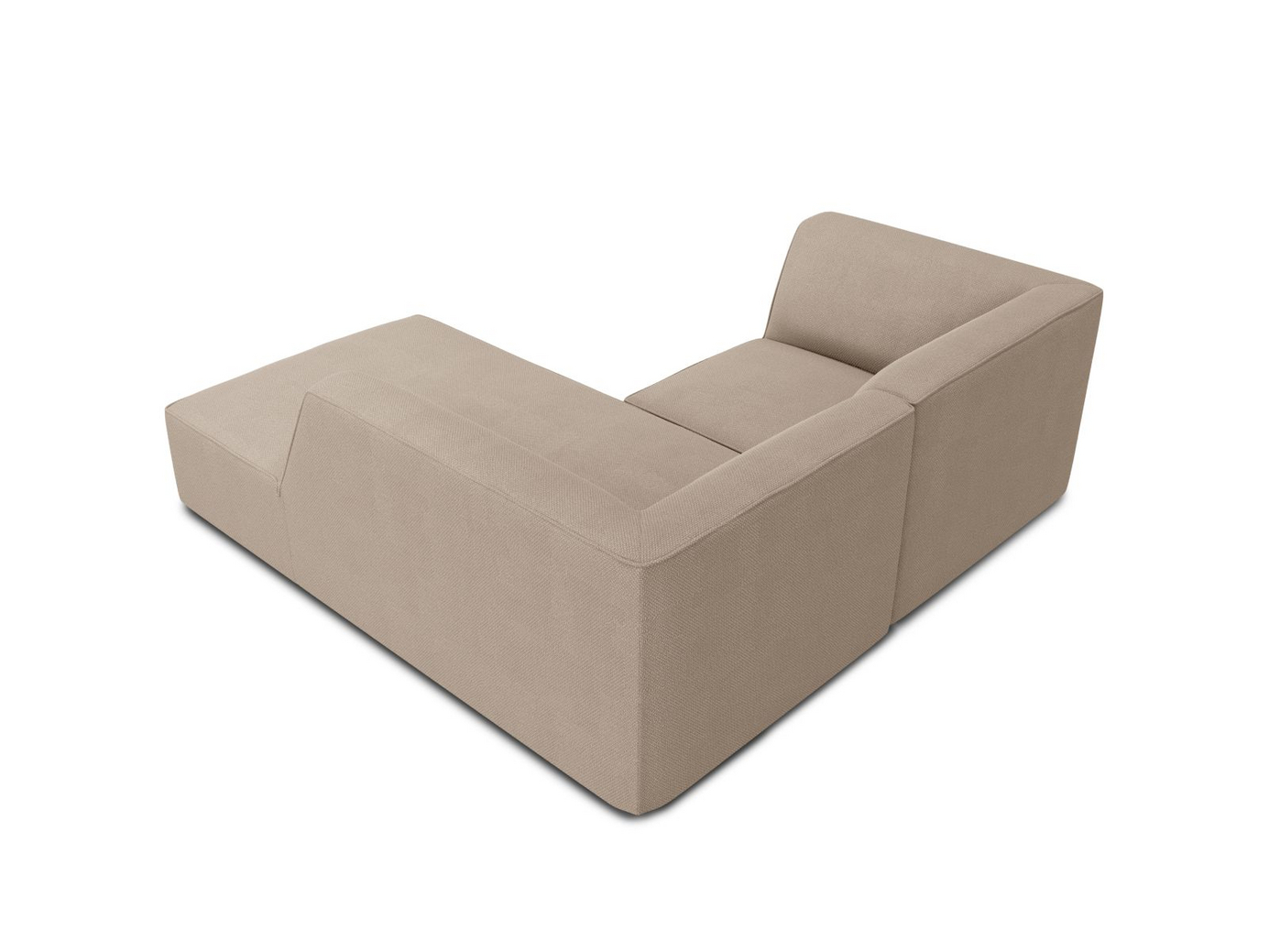 Cosmopolitan Design högervänd modulhörnsoffa, "Siena", 3-sits, 186 × 180 × 69 cm, Ottawa, svarta plastben