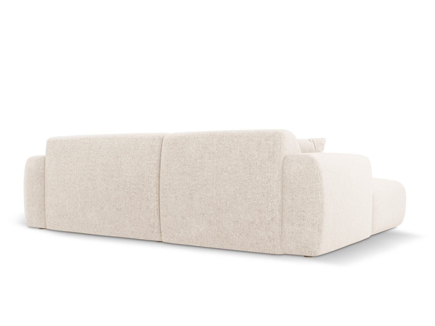 Cosmopolitan Design högervänd hörnsoffa, "Nolio", 4-sits, 235 × 170 × 72 cm, Haga, svarta plastben