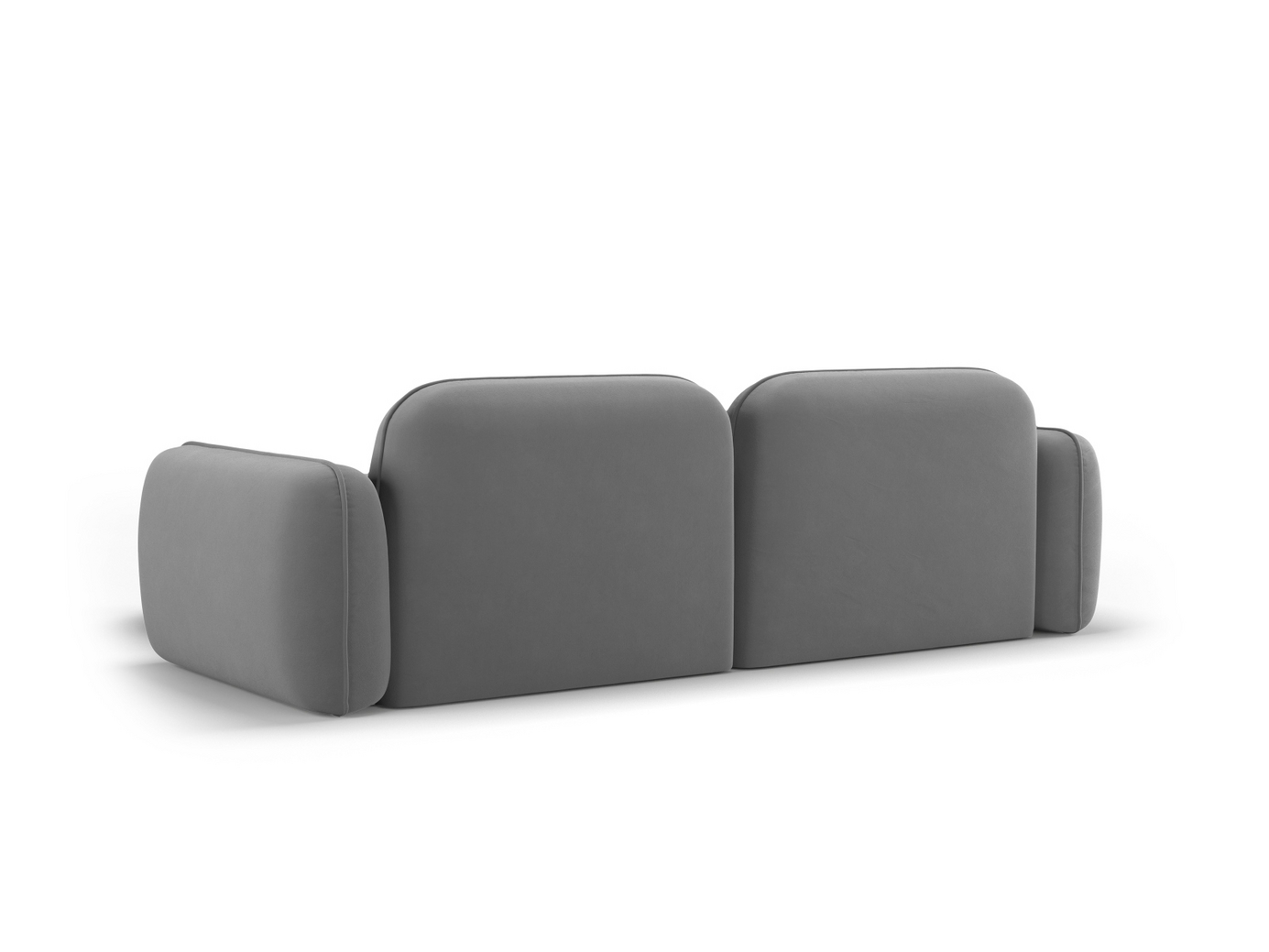 Cosmopolitan Design högervänd sammetsmodulhörnsoffa, "Sydney", 3-sits, 230 × 165 × 70 cm, Casino, svarta plastben