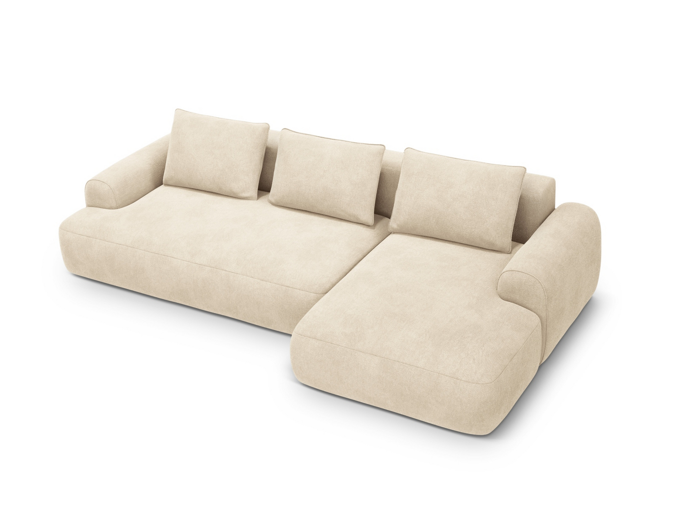 Cosmopolitan Design högervänd sammetshörnbäddsoffa med förvaring, 