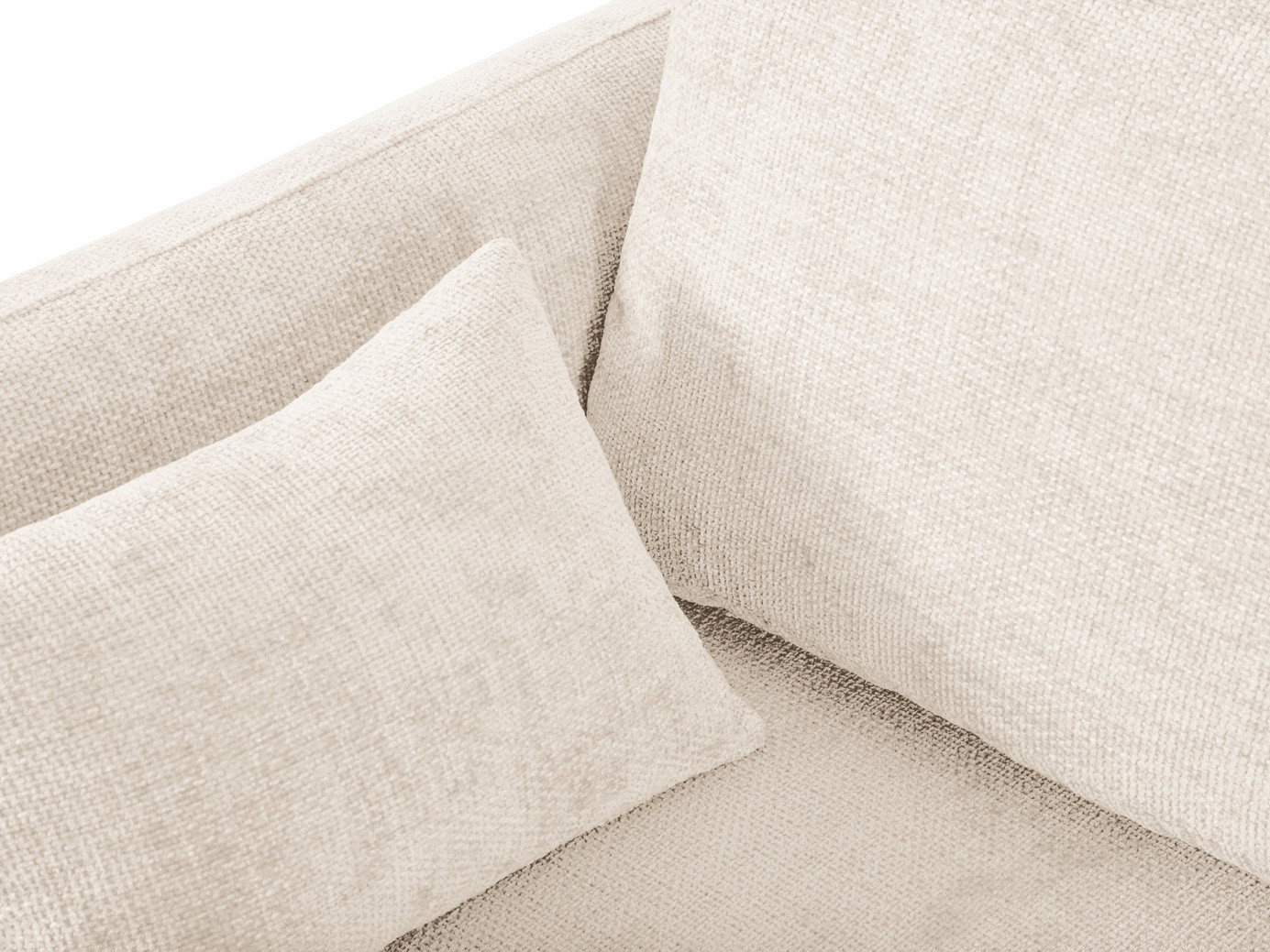 Cosmopolitan Design högervänd hörnbäddsoffa med förvaring, "Matera", 4-sits, 253 × 173 × 86 cm, Haga, svarta plastben