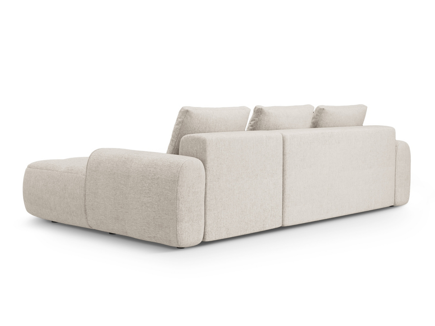 Cosmopolitan Design högervänd hörnbäddsoffa med förvaring, "Linz", 3-sits, 275 × 142 × 84 cm, Sorella, svarta plastben, Variant RCF_193
