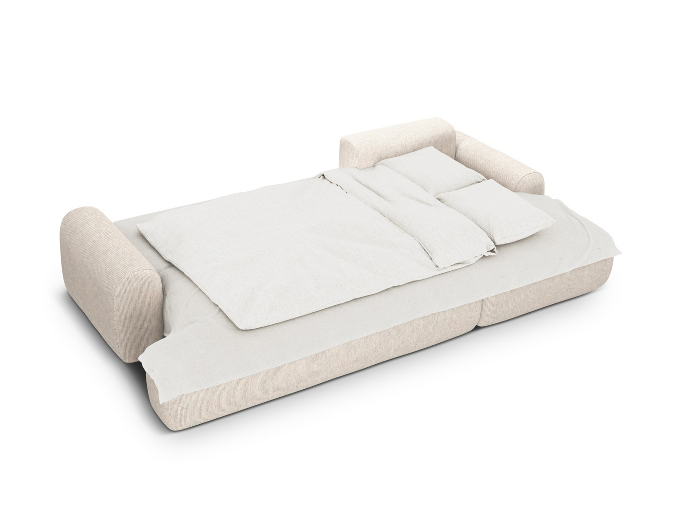 Cosmopolitan Design högervänd hörnbäddsoffa med förvaring, "Calma", 3-sits, 275 × 142 × 84 cm, Baltimore, svarta plastben