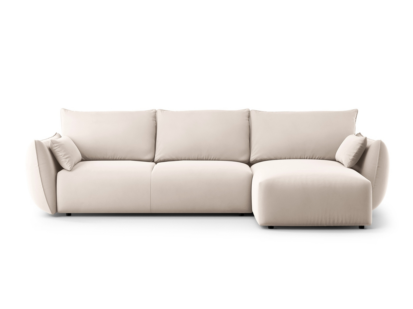 Cosmopolitan Design högervänd sammetshörnbäddsoffa med förvaring, 