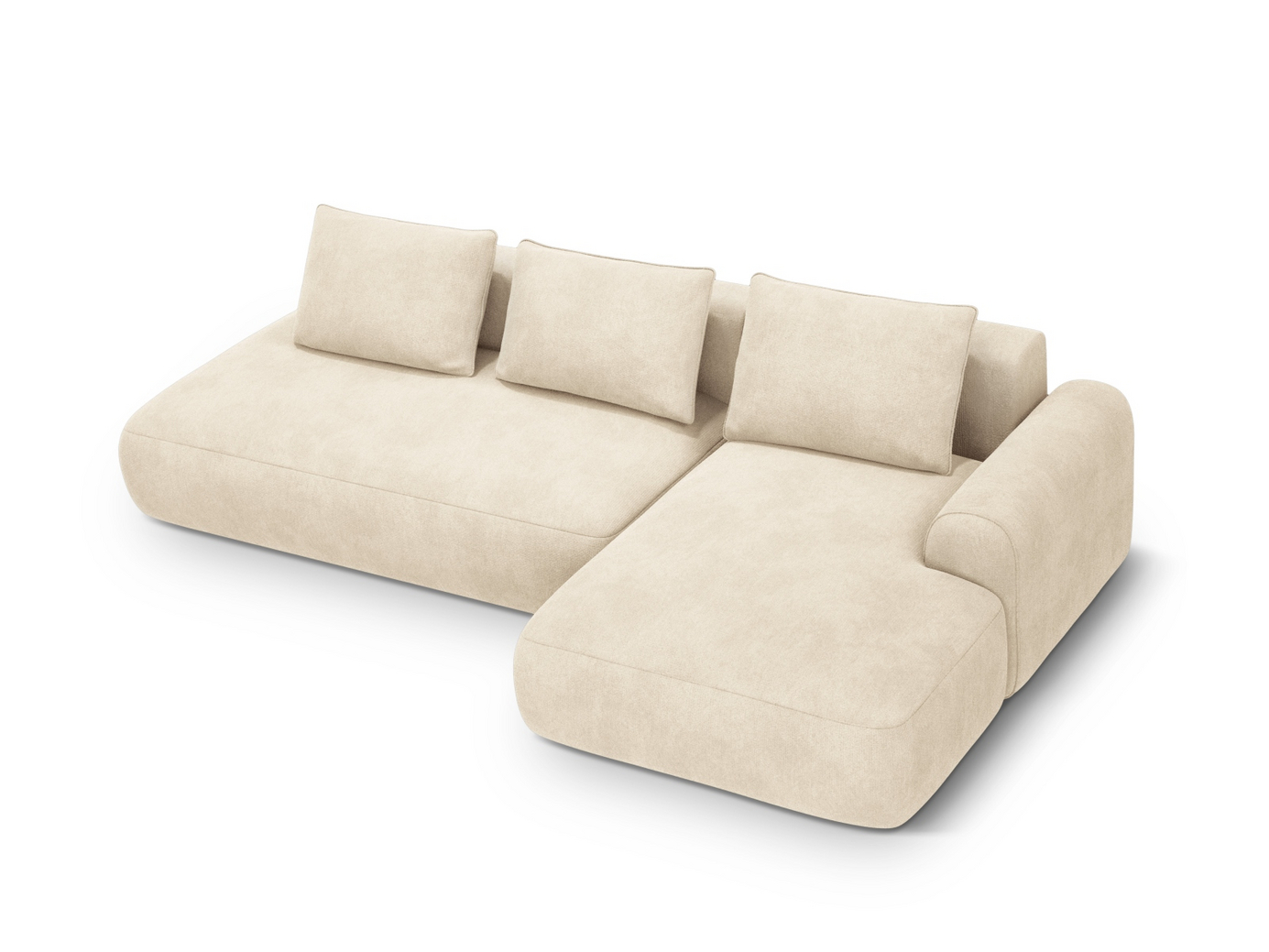 Cosmopolitan Design högervänd sammetshörnbäddsoffa med förvaring, 