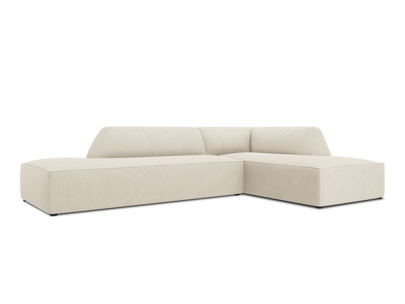 Cosmopolitan Design högervänd modulhörnsoffa, "Siena", 4-sits, 273 × 180 × 69 cm, Scala, svarta plastben, Variant RCO_100
