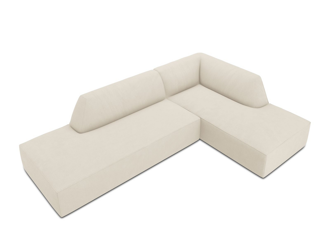 Cosmopolitan Design högervänd modulhörnsoffa, "Siena", 4-sits, 273 × 180 × 69 cm, Scala, svarta plastben, Variant RCO_100