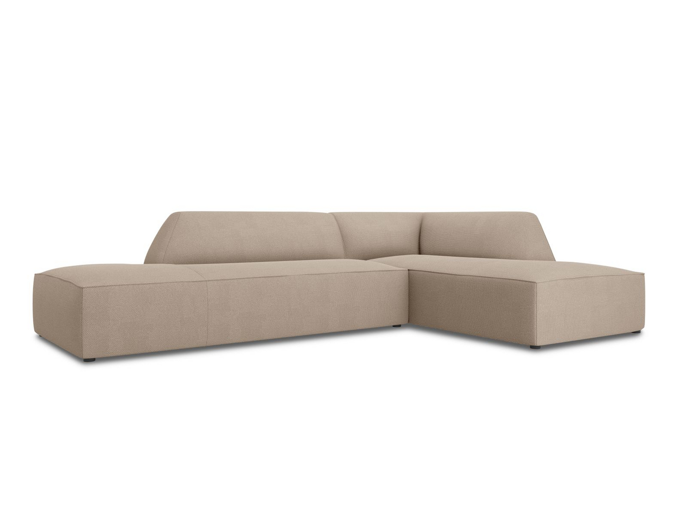 Cosmopolitan Design högervänd modulhörnsoffa, "Siena", 4-sits, 273 × 180 × 69 cm, Ottawa, svarta plastben, Variant RCO_137