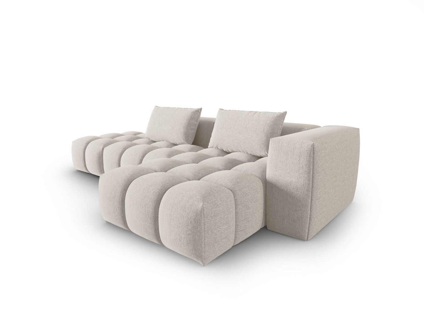 Cosmopolitan Design högervänd modulhörnsoffa, "Verona", 4-sits, 265 × 145 × 70 cm, Sorella, svarta plastben