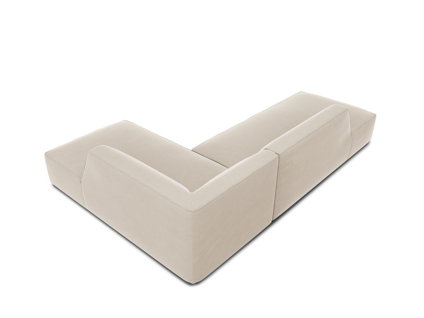 Cosmopolitan Design högervänd sammetsmodulhörnsoffa, "Siena", 4-sits, 273 × 180 × 69 cm, Salvador, svarta plastben, Variant RCO_44