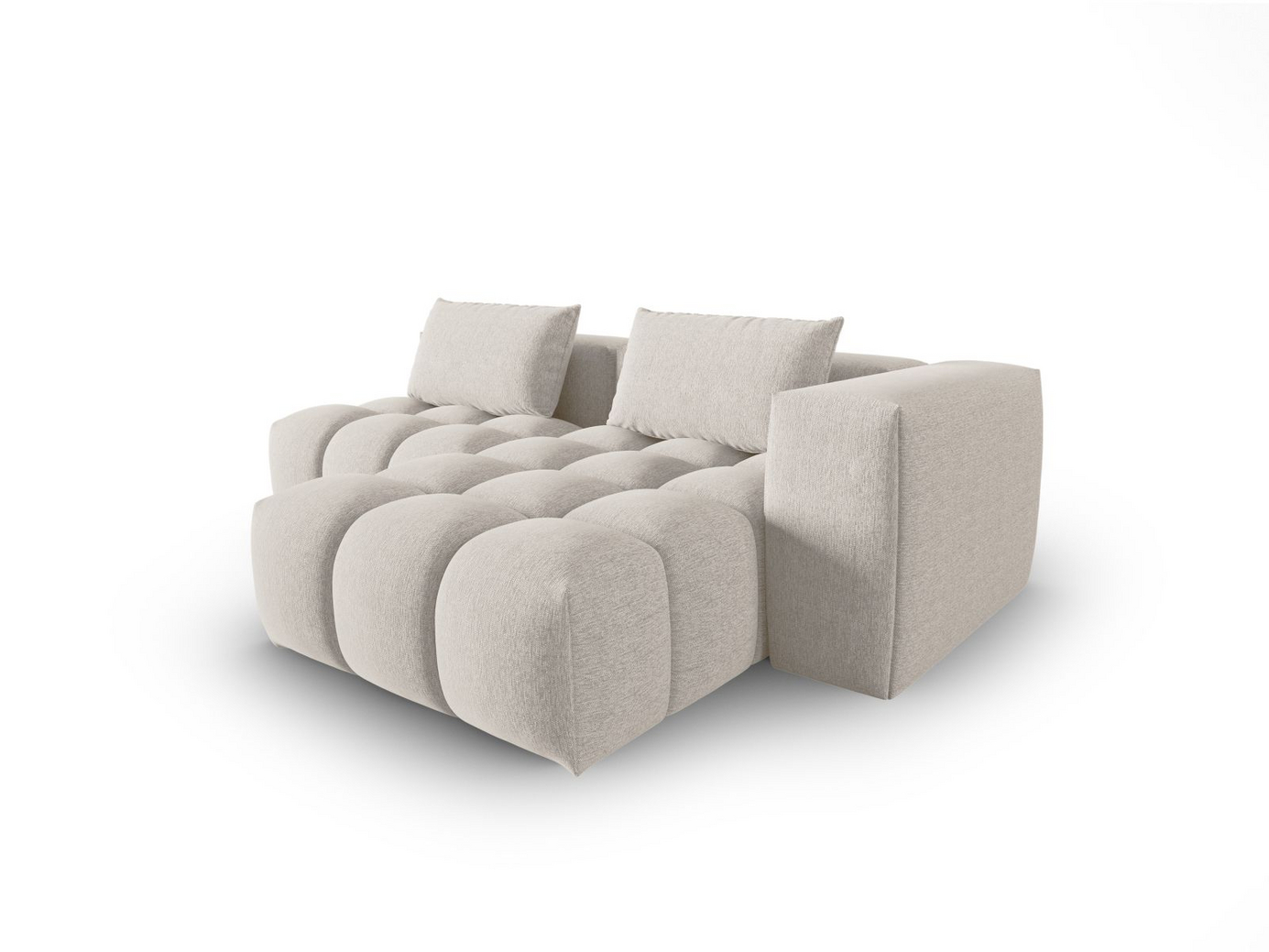Cosmopolitan Design högervänd modulhörnsoffa, "Verona", 3-sits, 205 × 145 × 70 cm, Sorella, svarta plastben