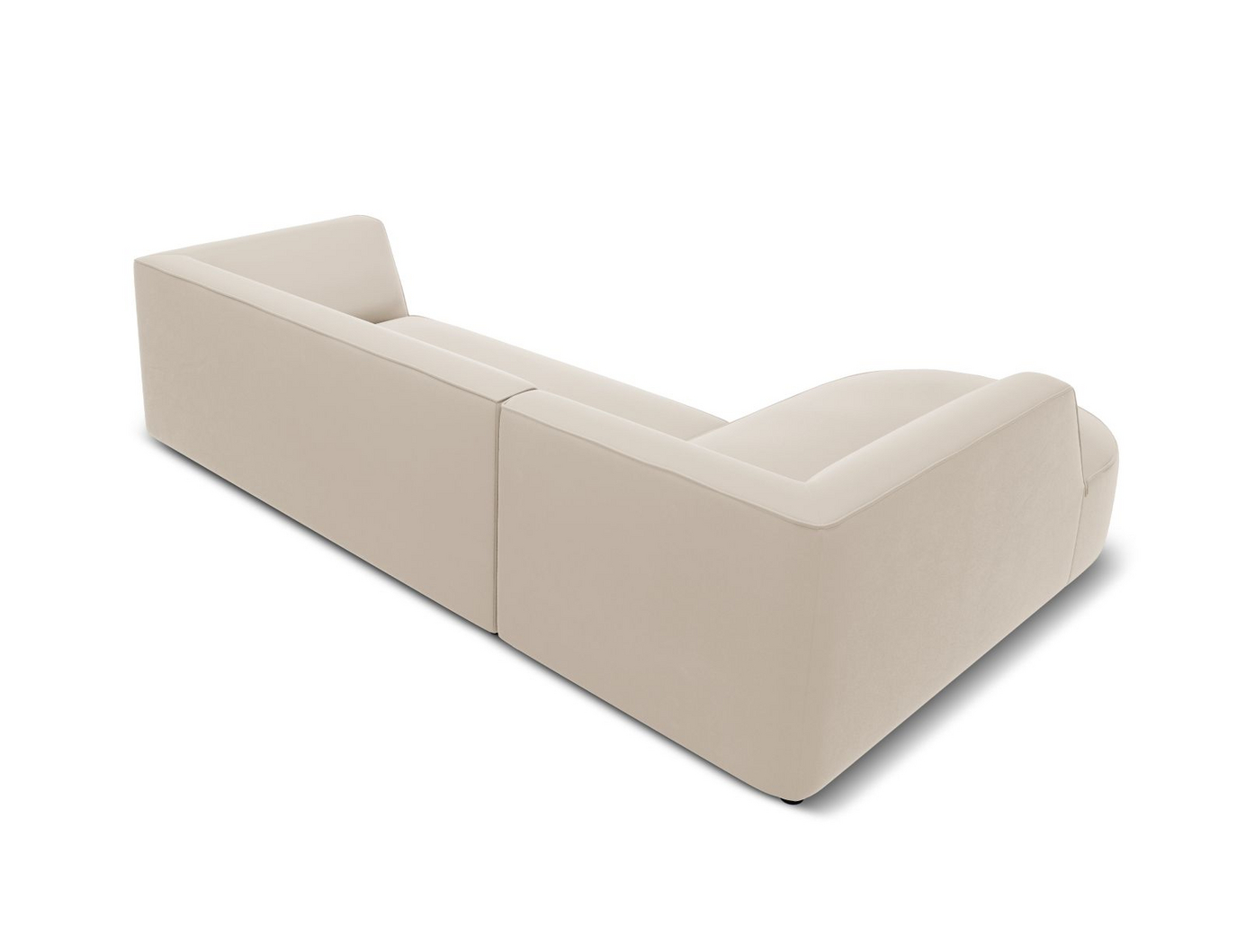Cosmopolitan Design vänstervänd sammetsmodulhörnsoffa, "Siena", 4-sits, 273 × 180 × 69 cm, Salvador, svarta plastben, Variant RLC_M_44