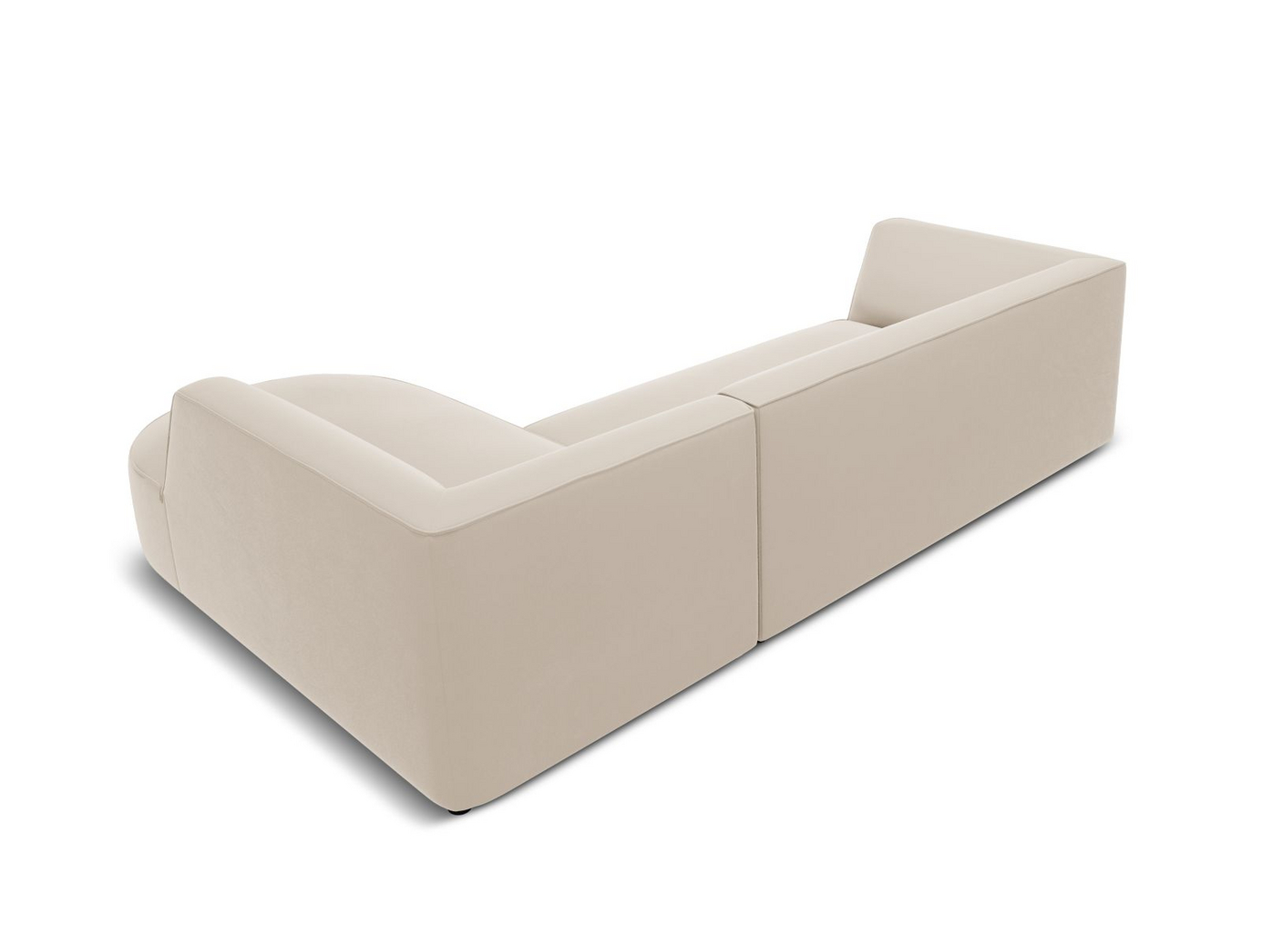 Cosmopolitan Design högervänd sammetsmodulhörnsoffa, "Siena", 4-sits, 273 × 180 × 69 cm, Salvador, svarta plastben, Variant RRC_M_44