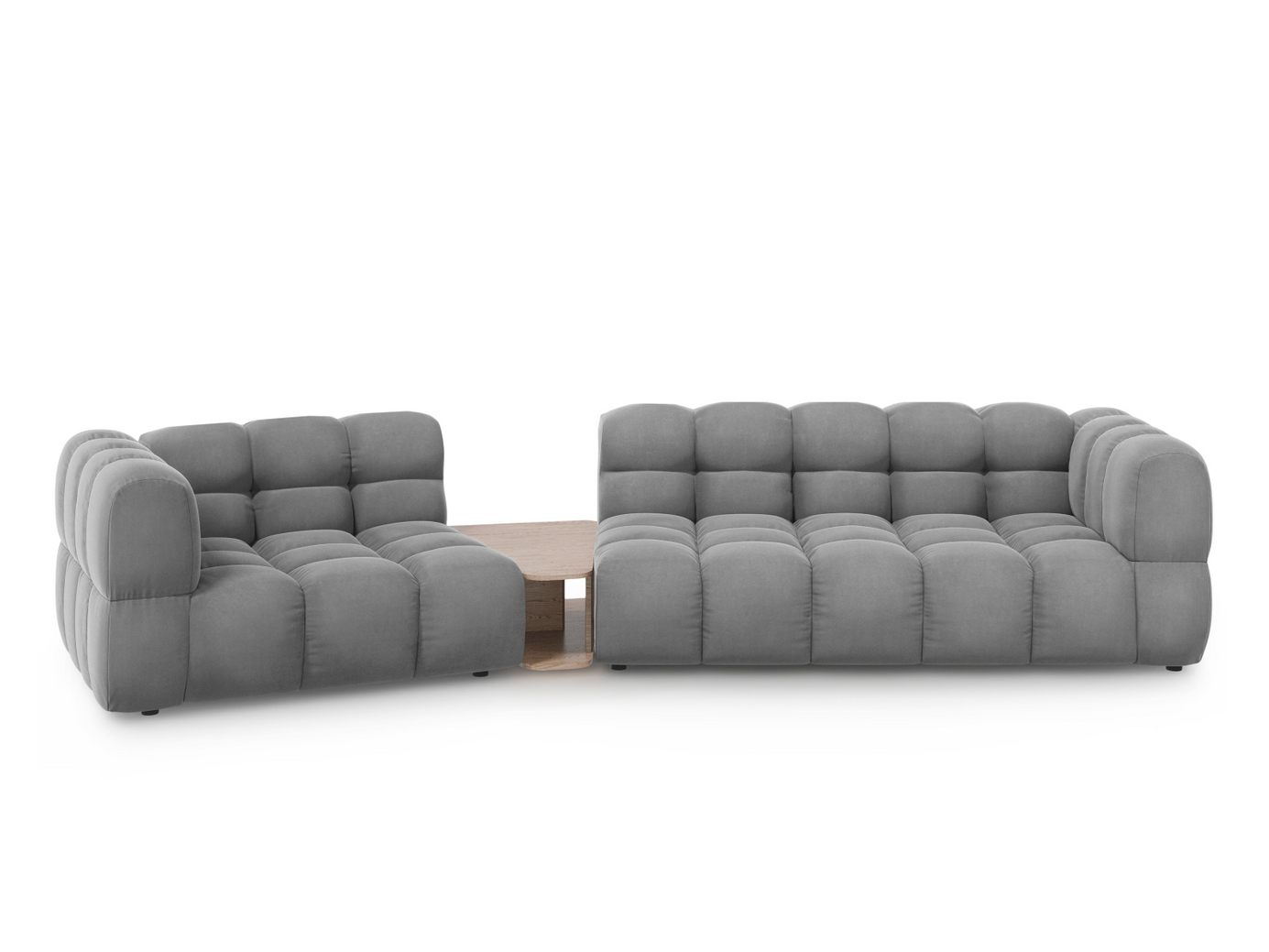 Cosmopolitan Design vänstervänd sammetsmodulsoffa, 